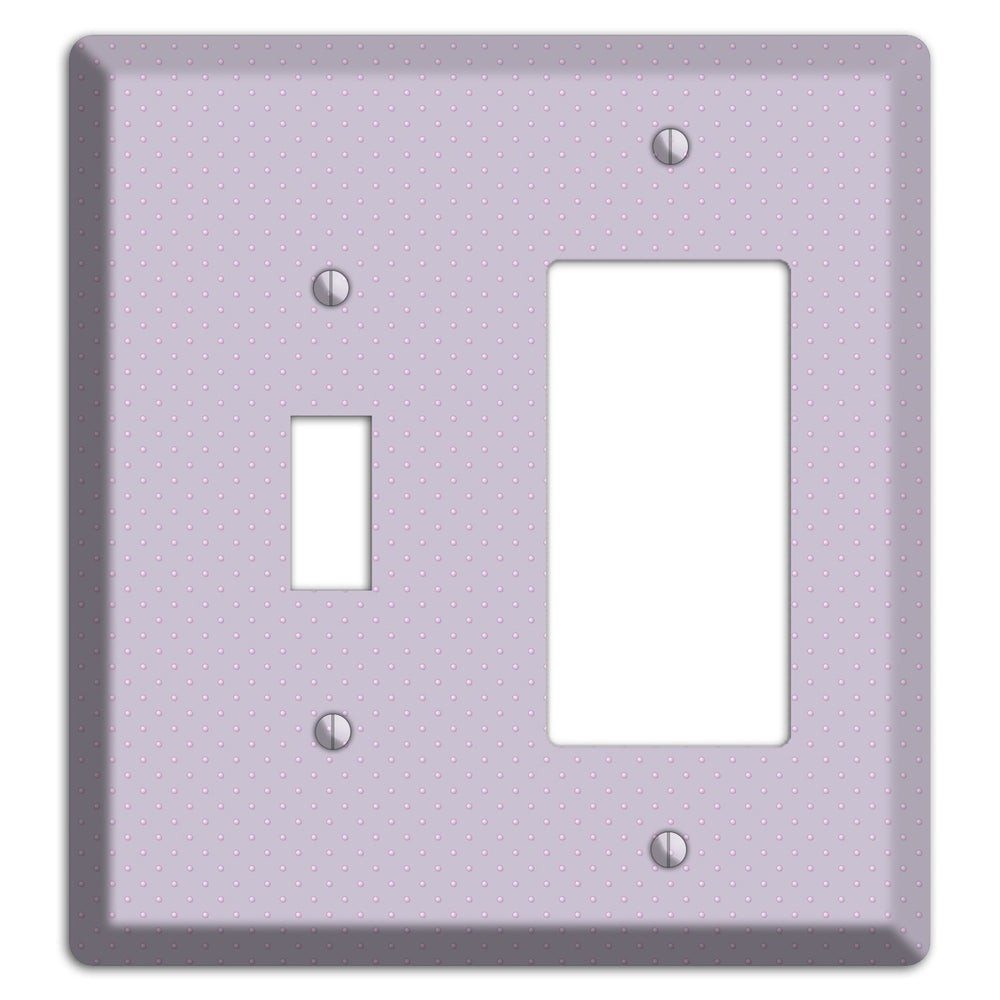 Lavender with Tiny Dots Toggle / Rocker Wallplate