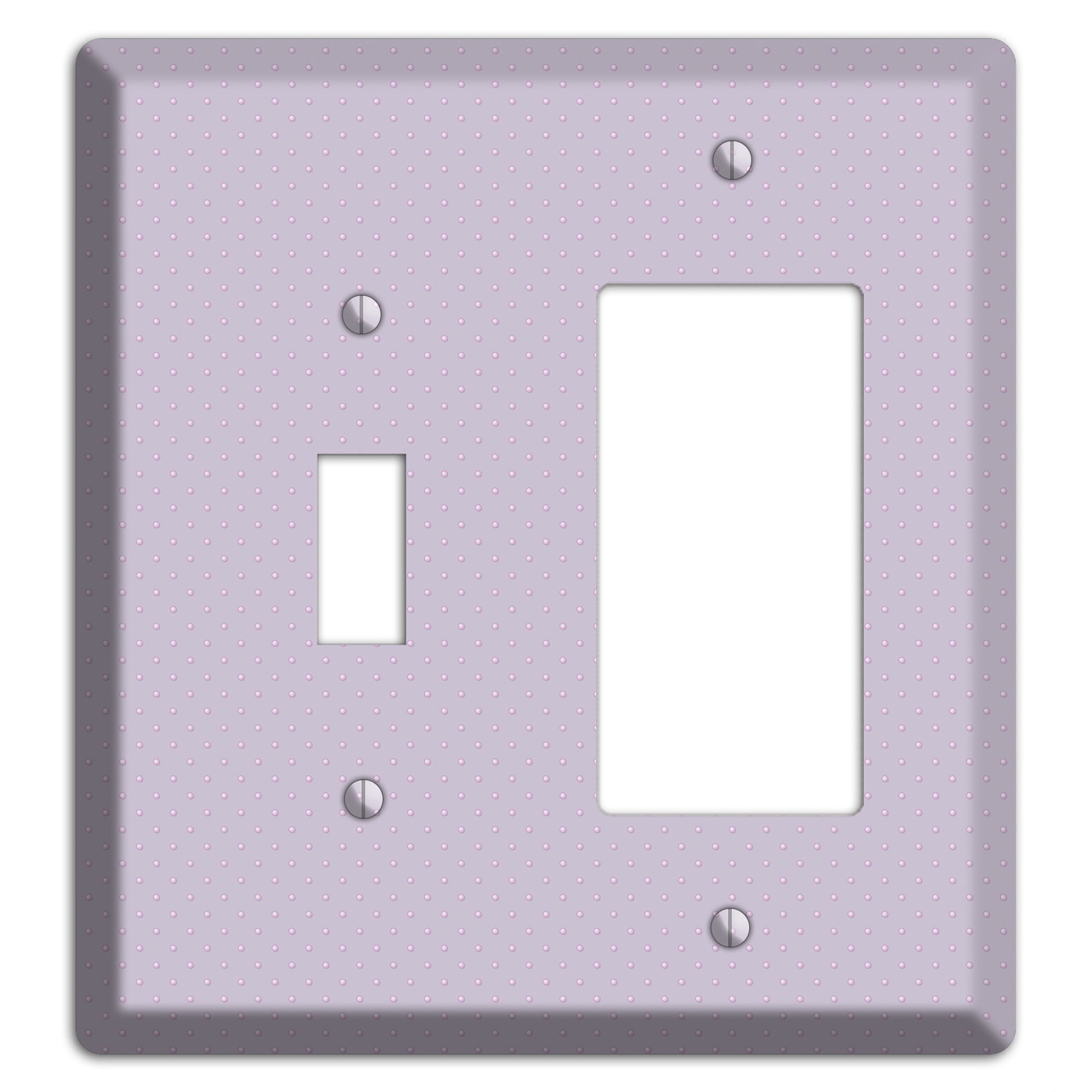 Lavender with Tiny Dots Toggle / Rocker Wallplate