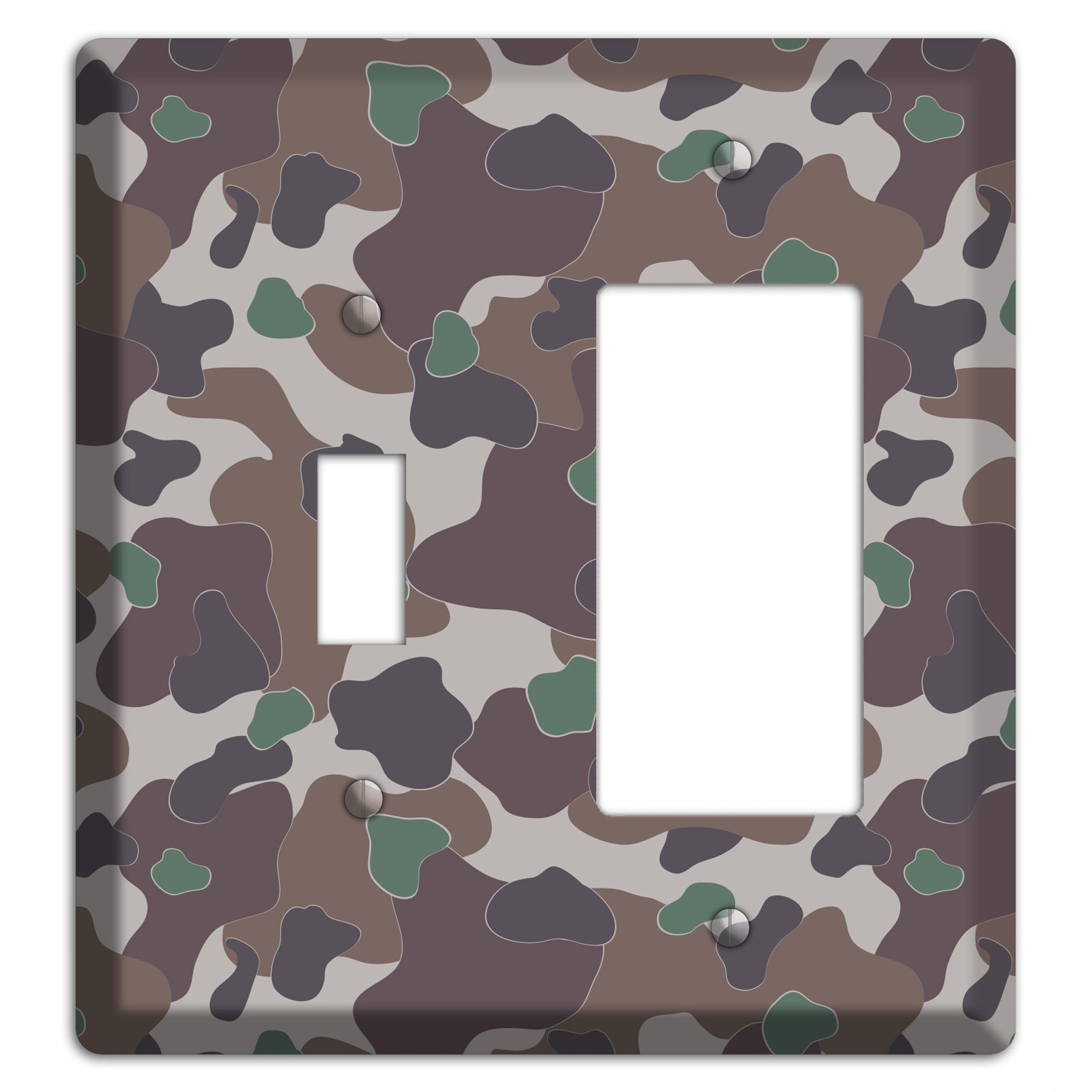 Dark Brown Camo Toggle / Rocker Wallplate