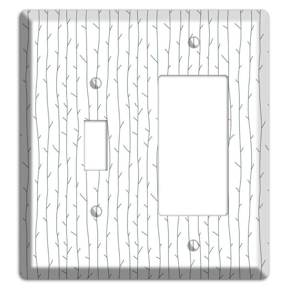 Leaves Style D Toggle / Rocker Wallplate