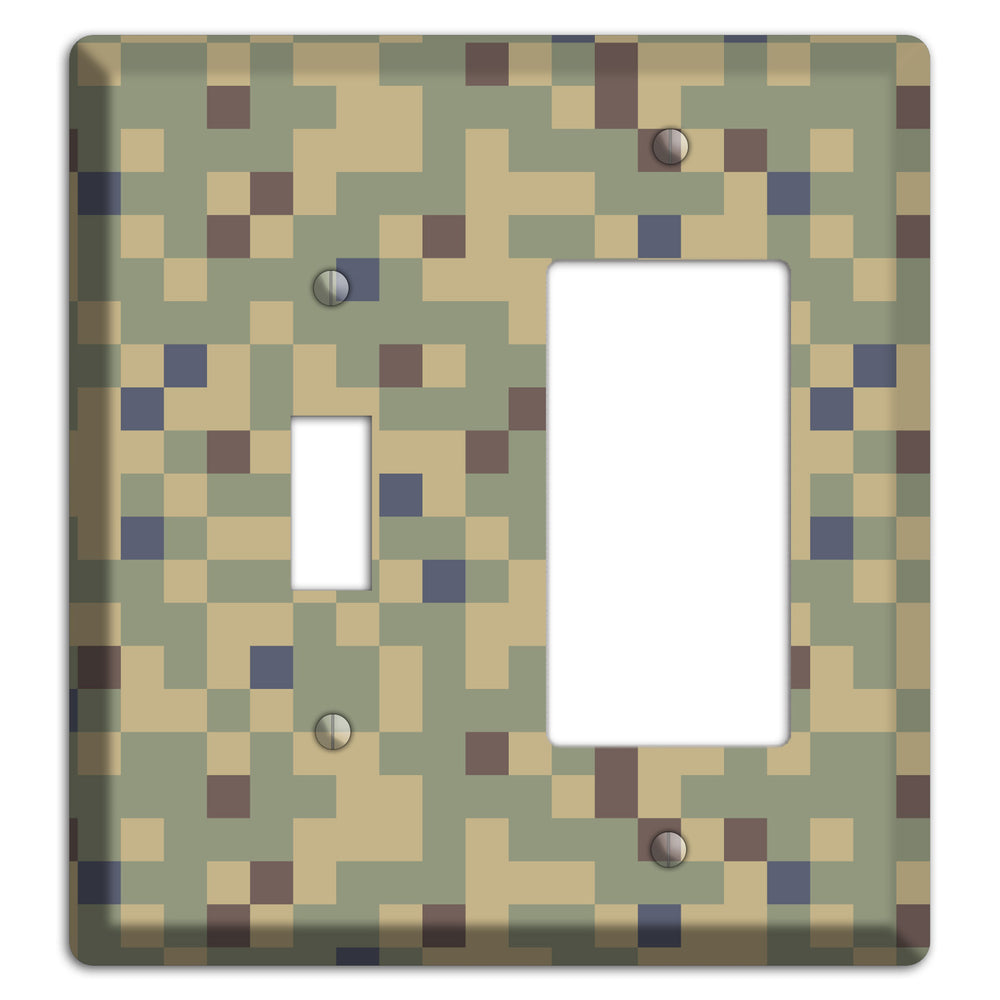 Dual Tex Camo Toggle / Rocker Wallplate