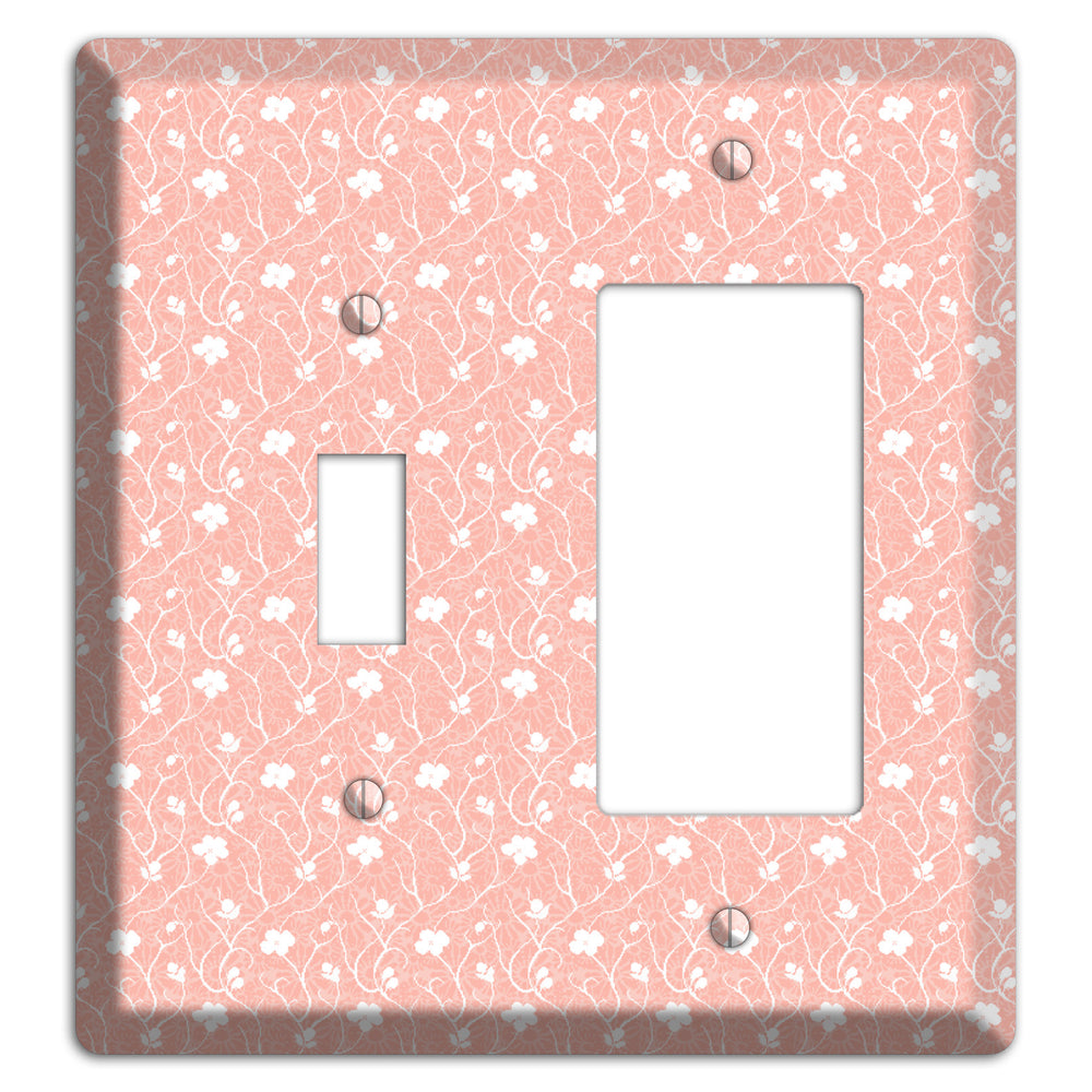 Salmon Sprig Toggle / Rocker Wallplate