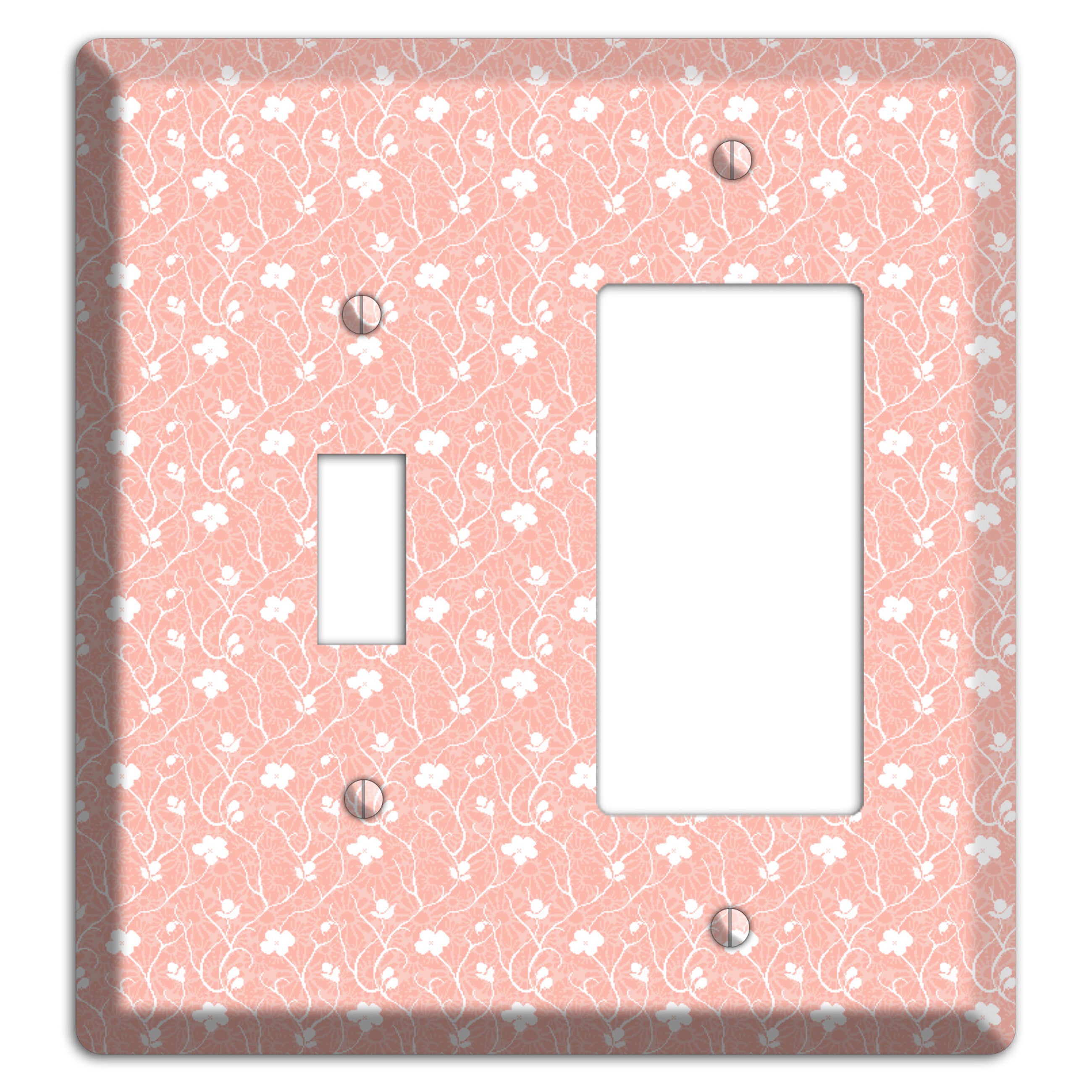 Salmon Sprig Toggle / Rocker Wallplate