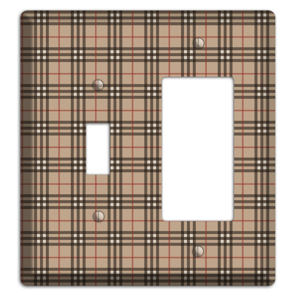 London Plaid Toggle / Rocker Wallplate