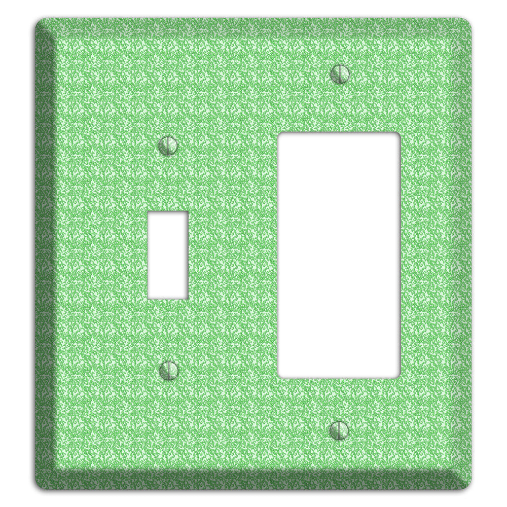 Green Pattern Toggle / Rocker Wallplate