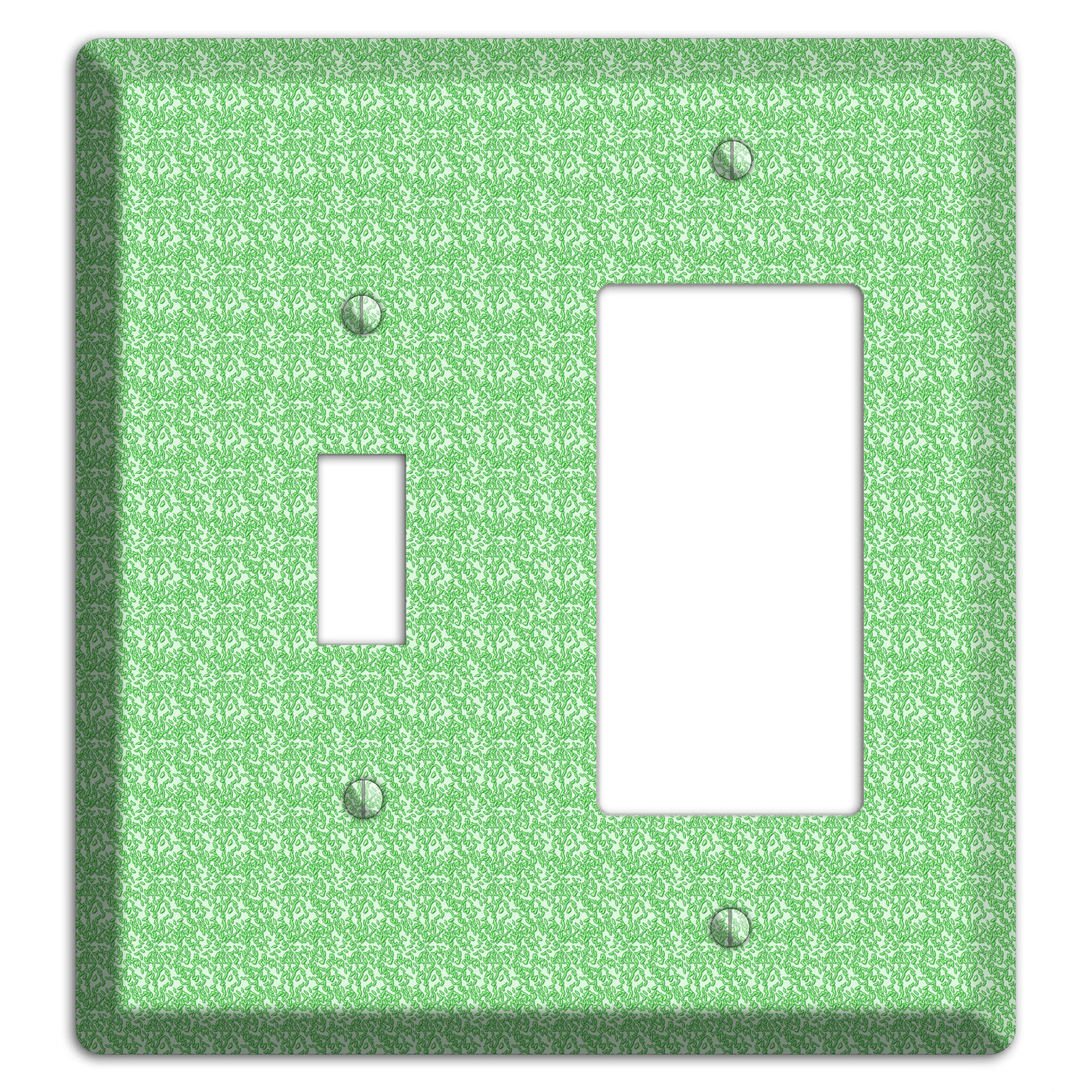 Green Pattern Toggle / Rocker Wallplate