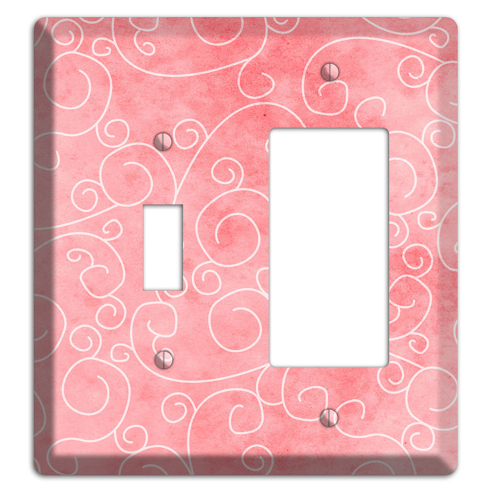 Azalea Soft Coral Toggle / Rocker Wallplate