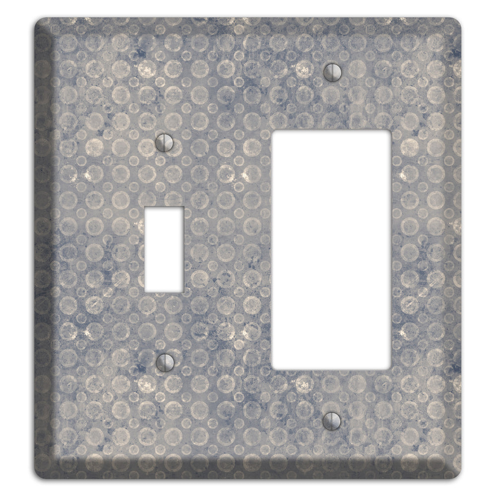 Grey Circles Toggle / Rocker Wallplate