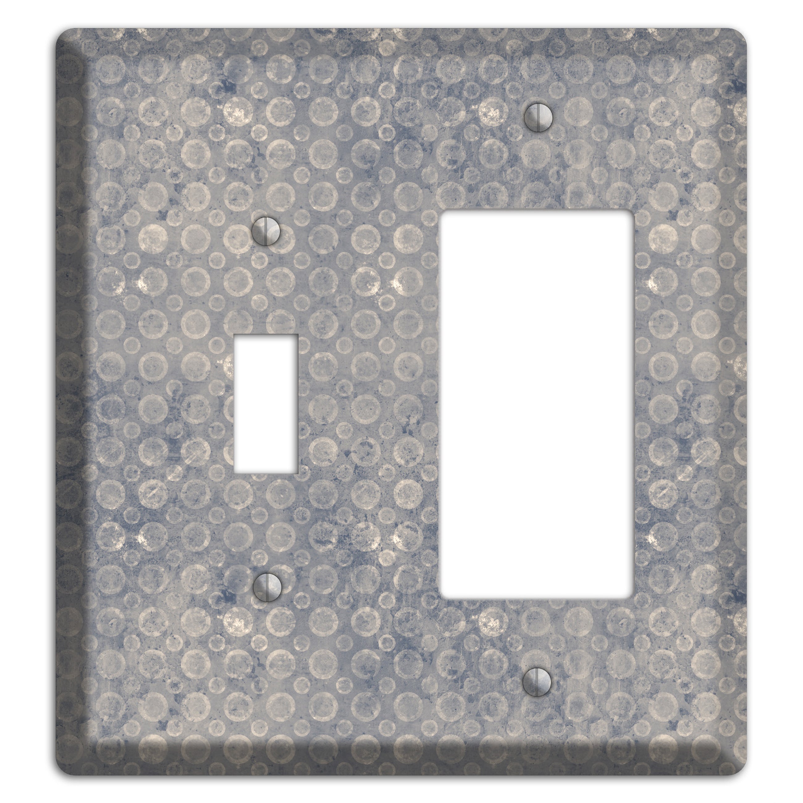 Grey Circles Toggle / Rocker Wallplate