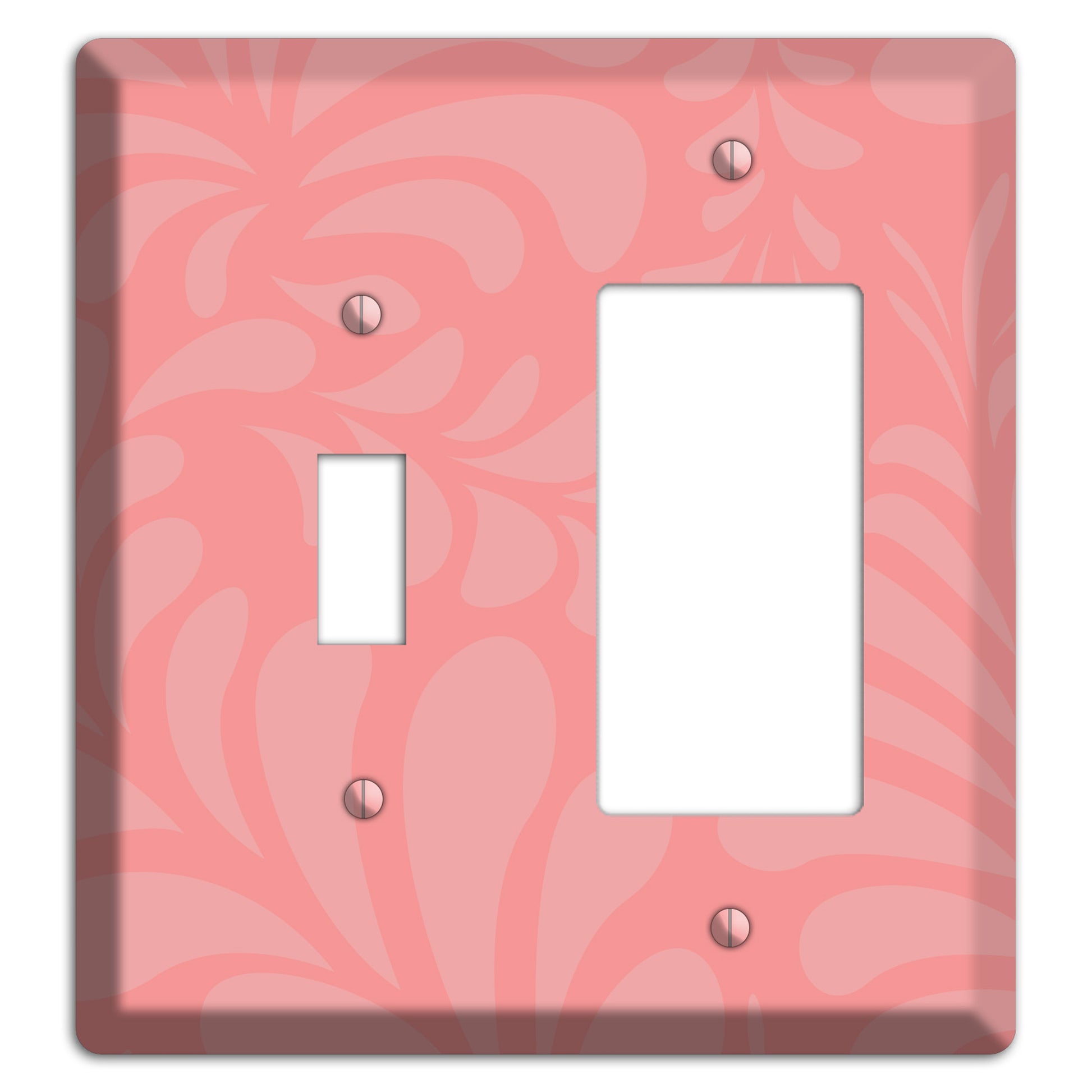 Pink Herati Toggle / Rocker Wallplate