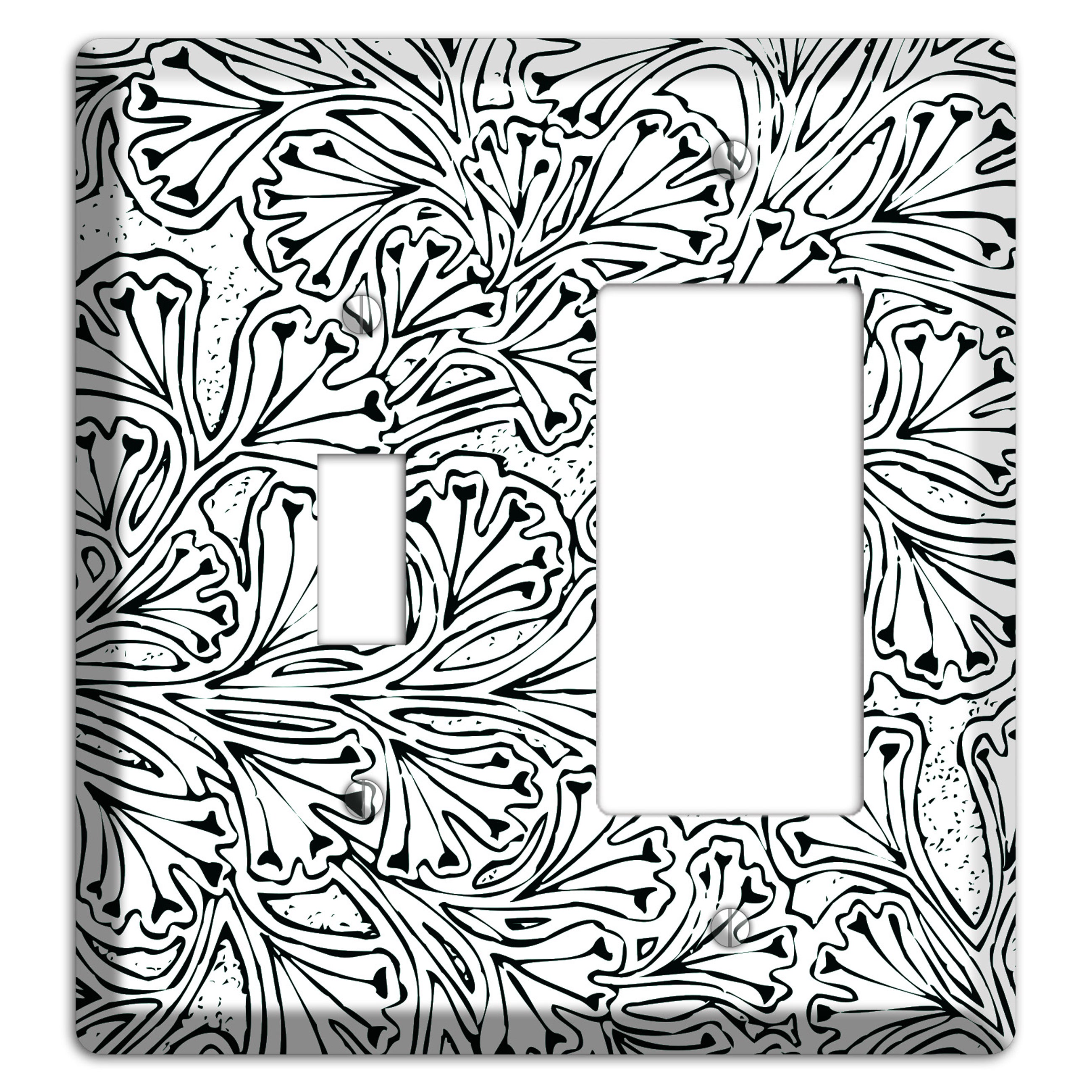 Deco Olive Interlocking Floral Toggle / Rocker Wallplate