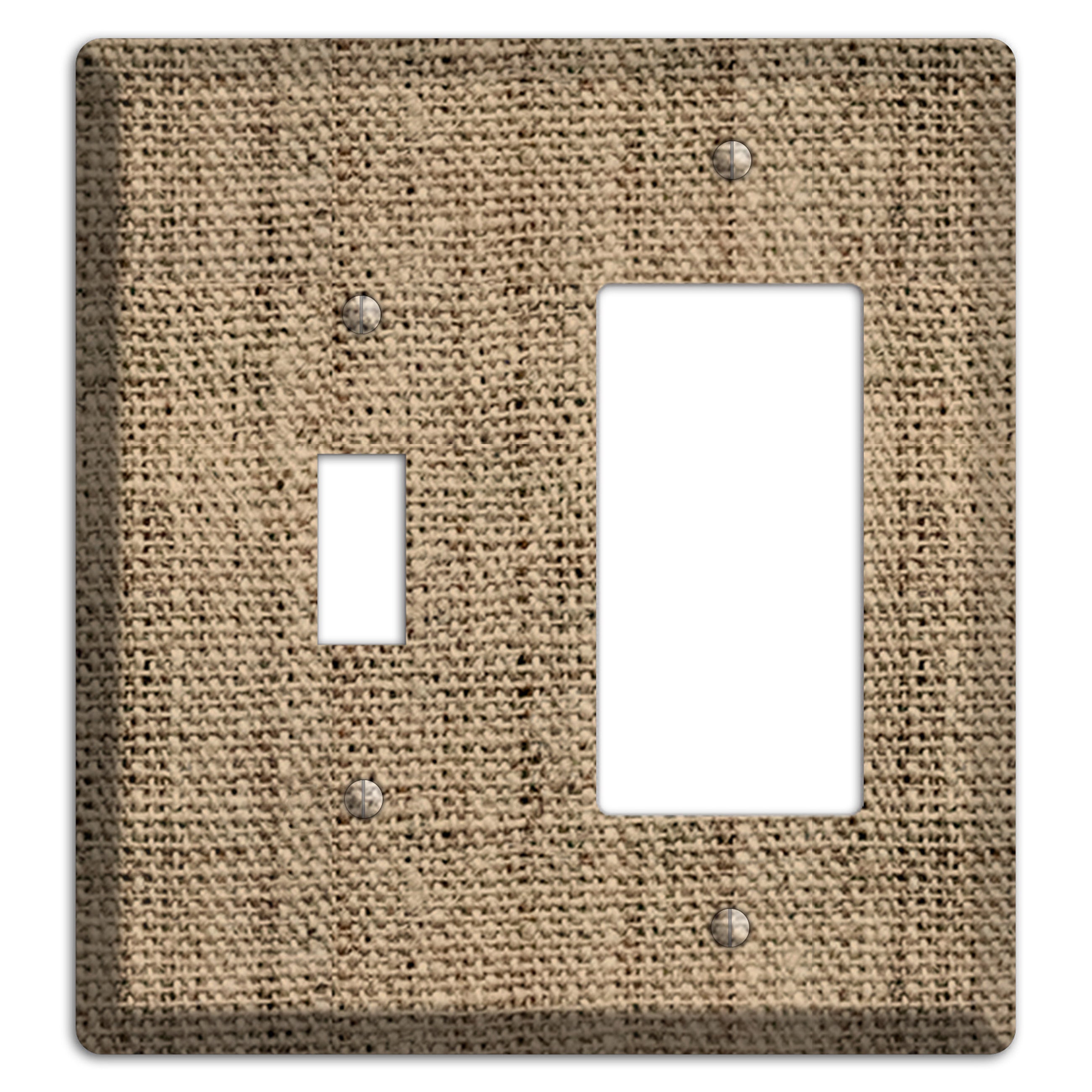 Donkey Brown Burlap Toggle / Rocker Wallplate