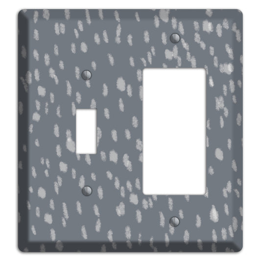 Gray and White Speckle Toggle / Rocker Wallplate