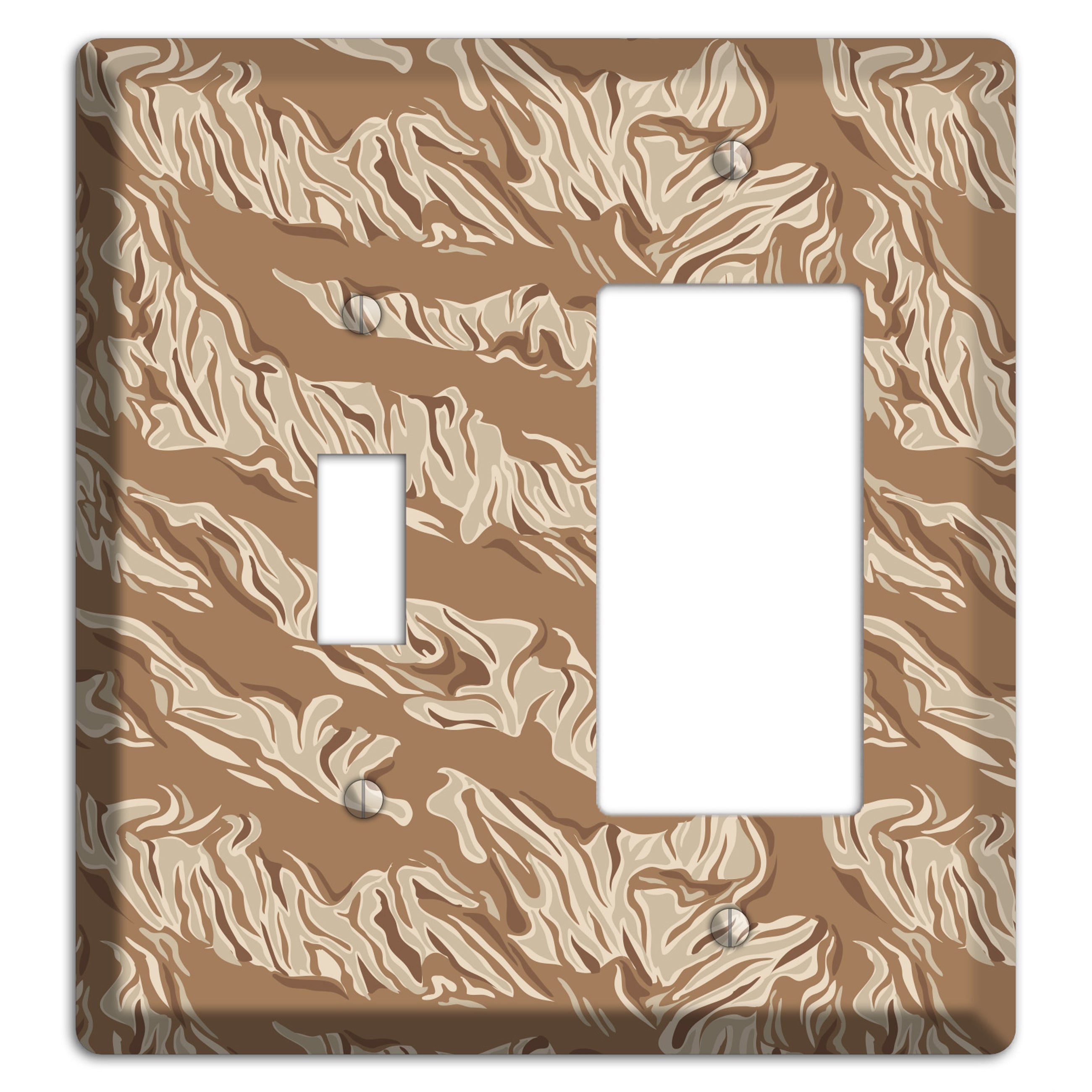 Desert Tiger Camo Toggle / Rocker Wallplate