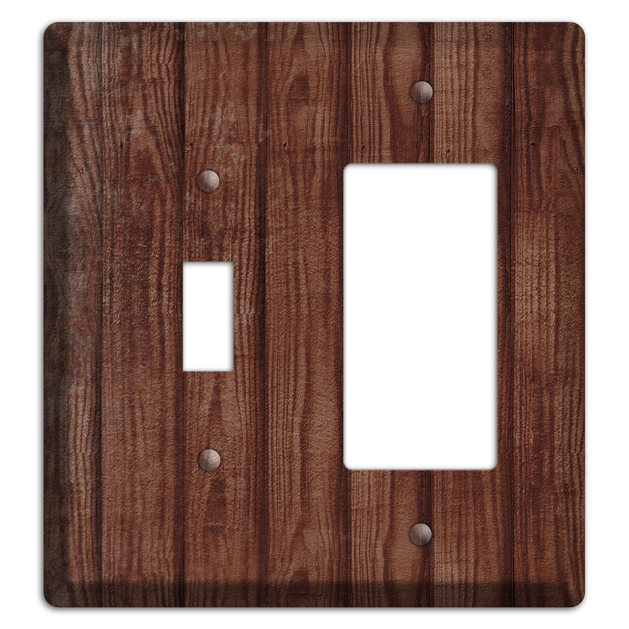 Saddle Weathered Wood Toggle / Rocker Wallplate