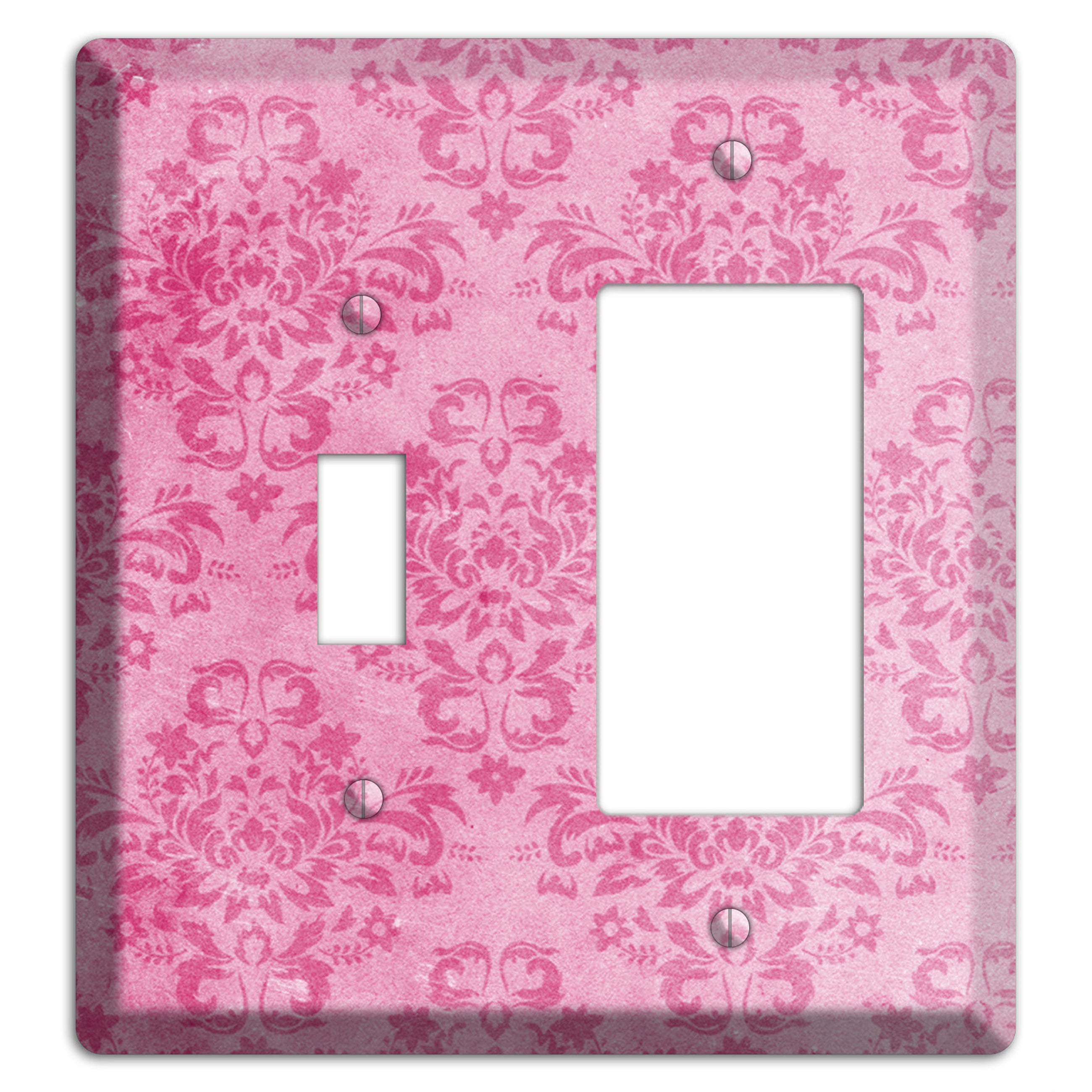 Beauty Bush Pink Texture Toggle / Rocker Wallplate