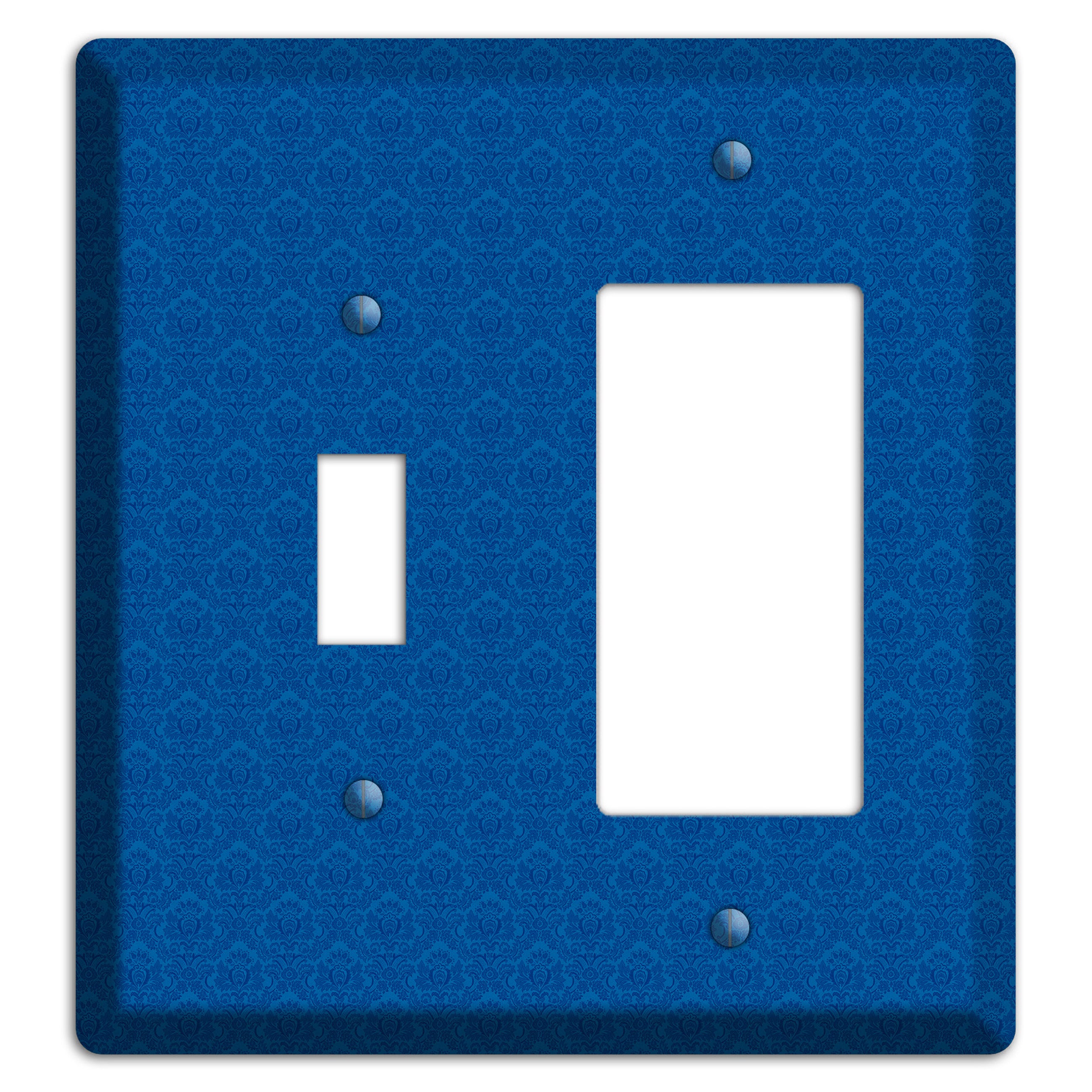Blue Cartouche Toggle / Rocker Wallplate