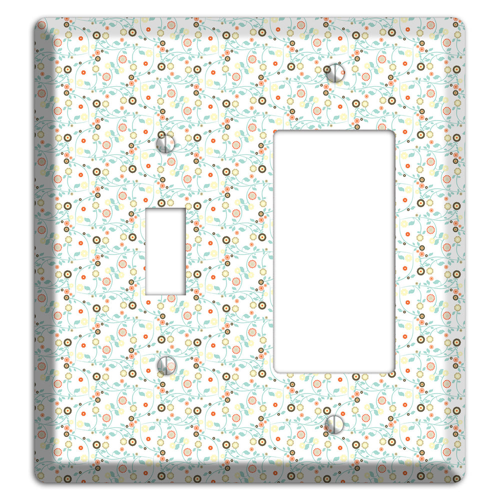 Small Cute Flowers Toggle / Rocker Wallplate