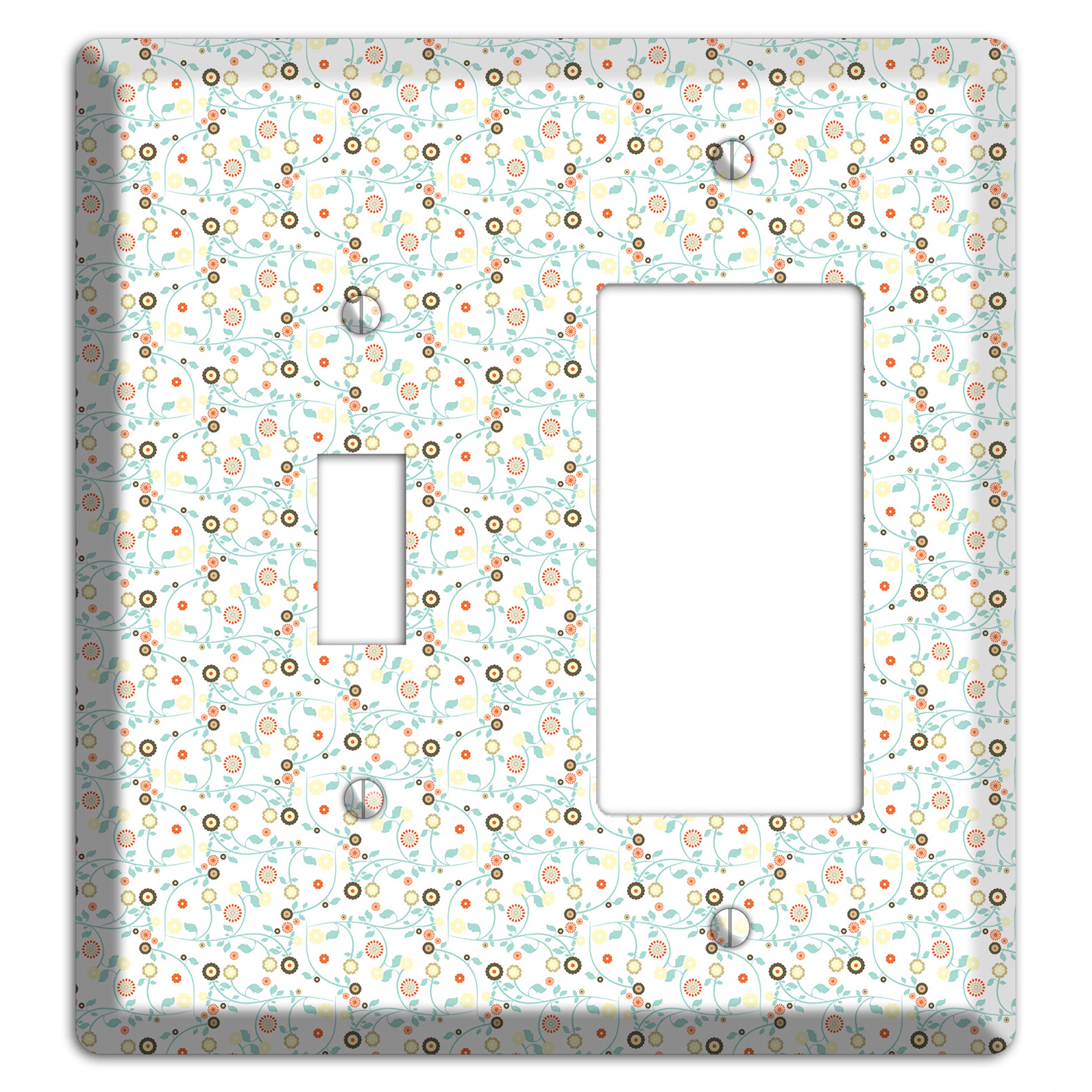 Small Cute Flowers Toggle / Rocker Wallplate