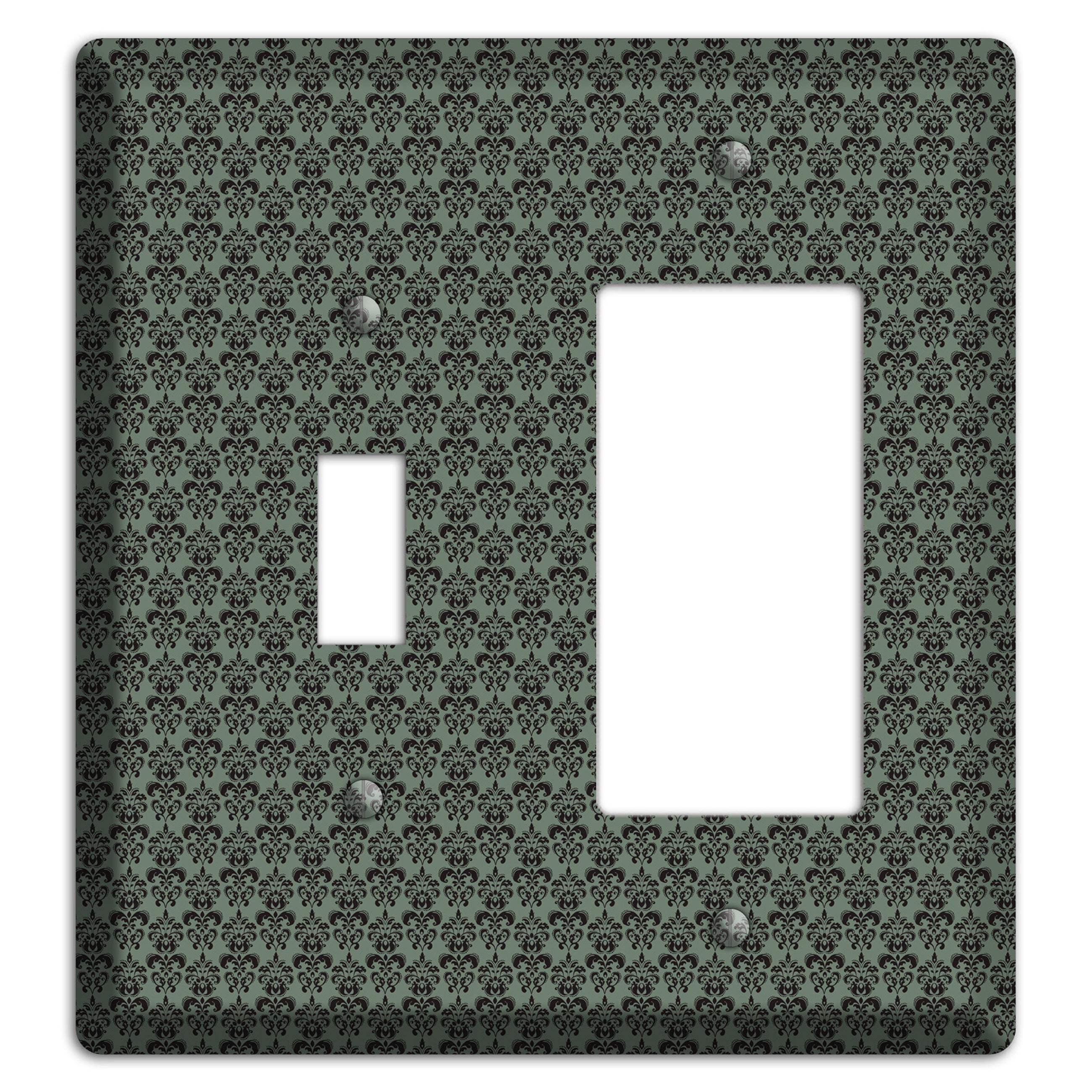 Moss Tiny Cartouche Half Drop Toggle / Rocker Wallplate