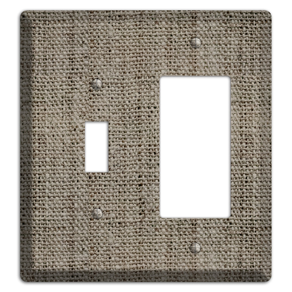 Makara Burlap Toggle / Rocker Wallplate