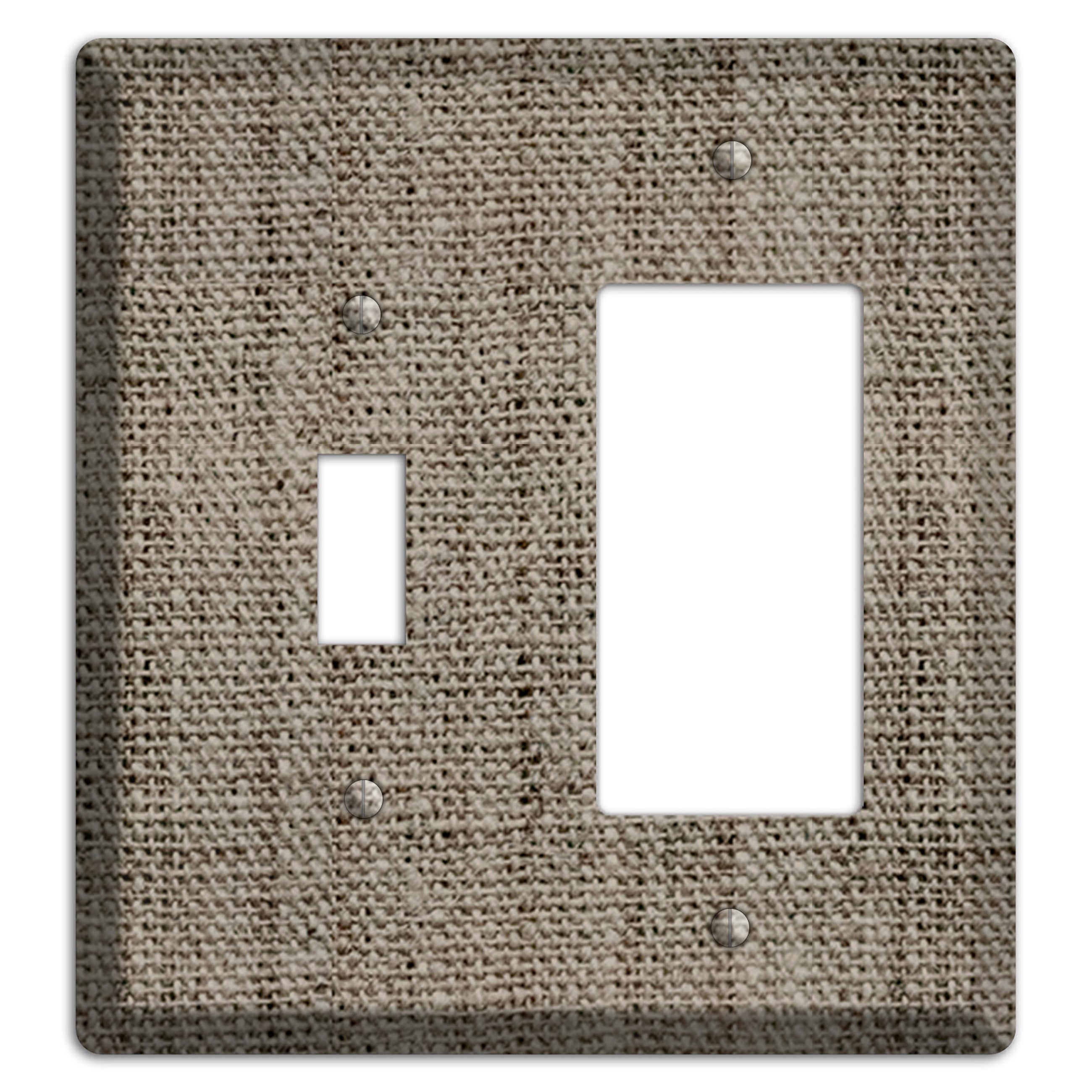 Makara Burlap Toggle / Rocker Wallplate
