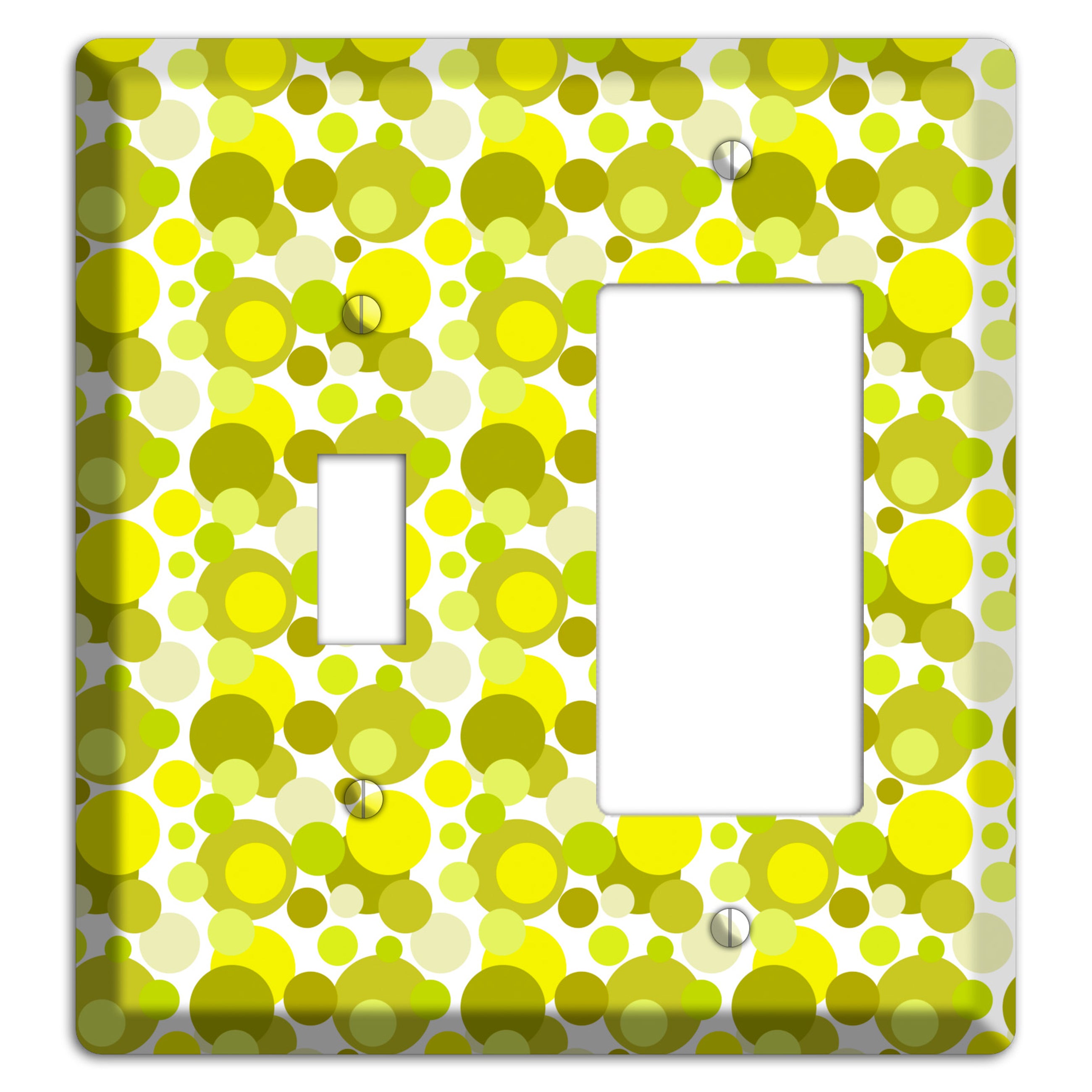Multi Olive Bubble Dots Toggle / Rocker Wallplate