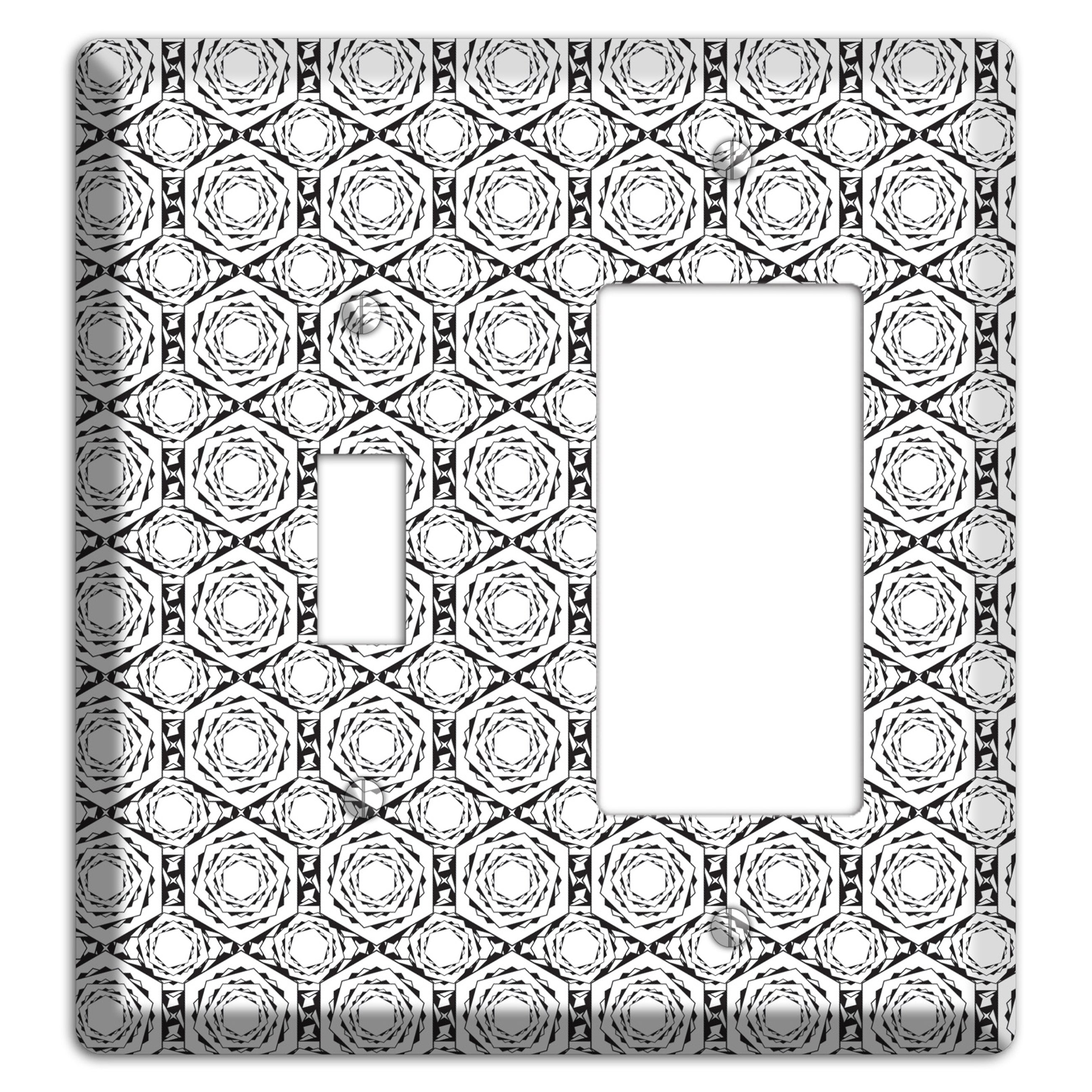 Overlay Hexagon Rotation Repeat Toggle / Rocker Wallplate