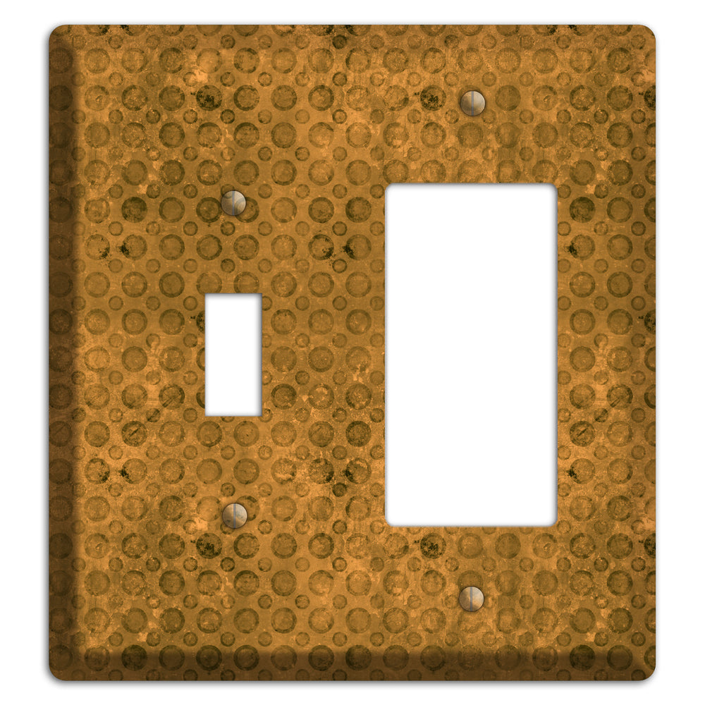 Mustard Circles Toggle / Rocker Wallplate