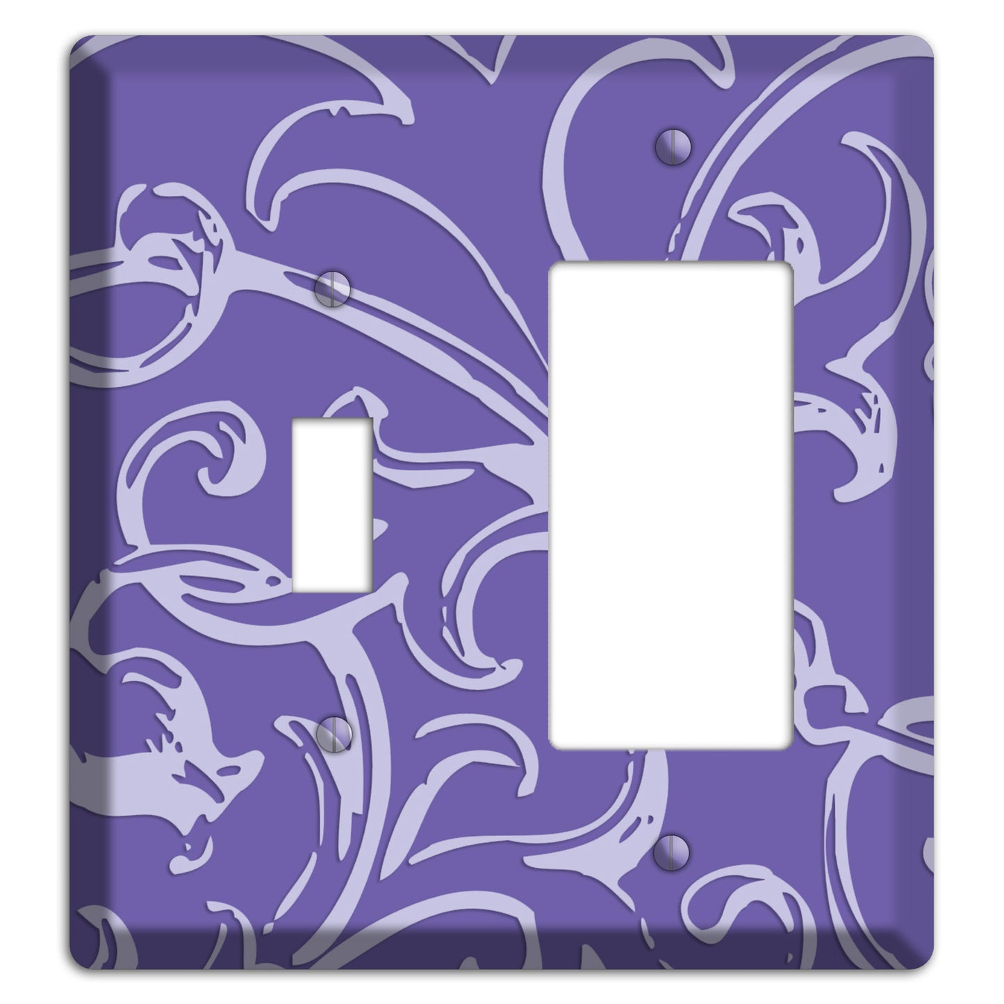 Victorian Light Purple Toggle / Rocker Wallplate