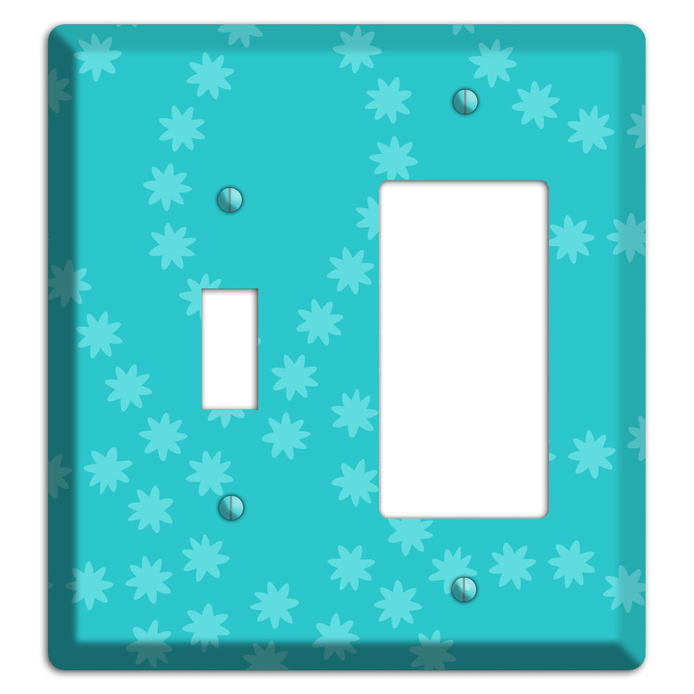 Multi Turquoise Constellation Toggle / Rocker Wallplate