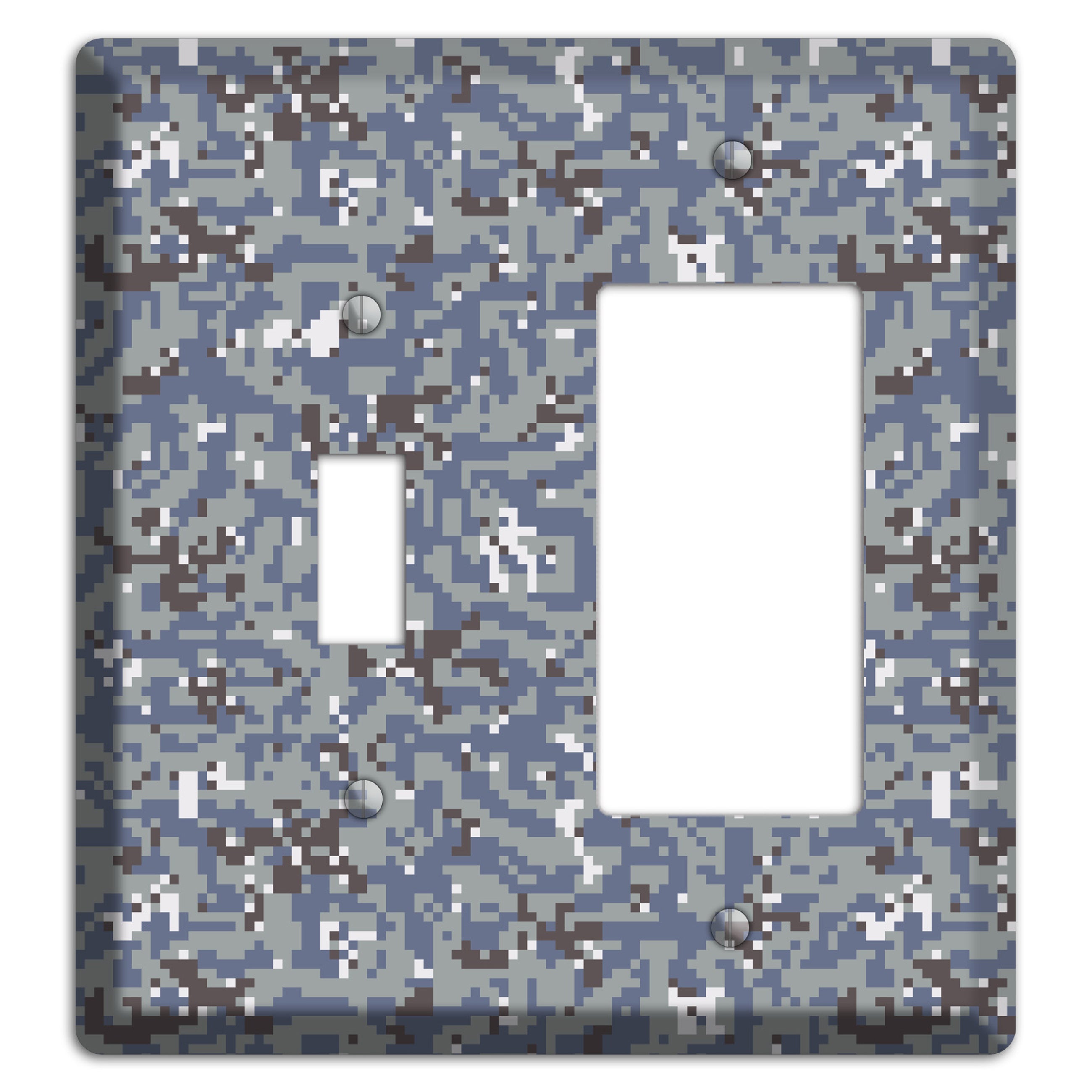 NWU Grey Dom Camo Toggle / Rocker Wallplate