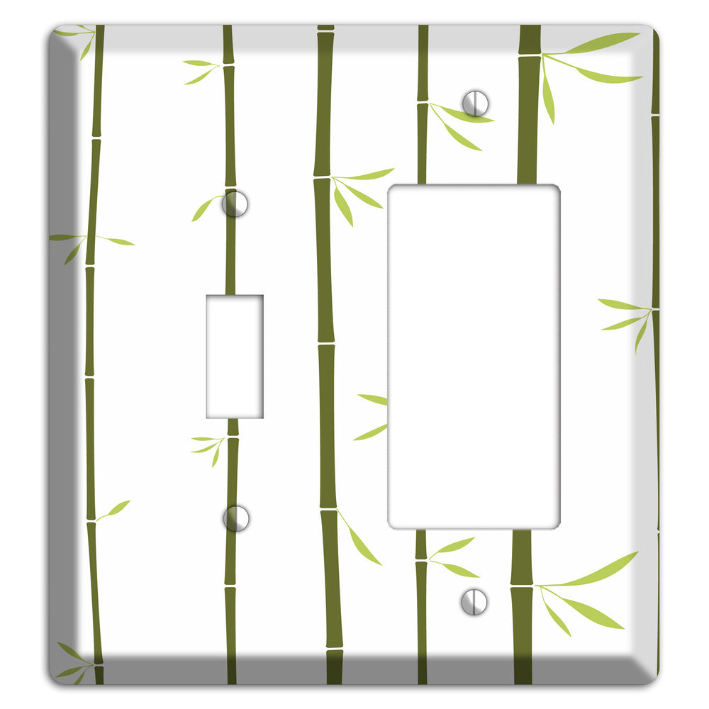 Green Bamboo Toggle / Rocker Wallplate