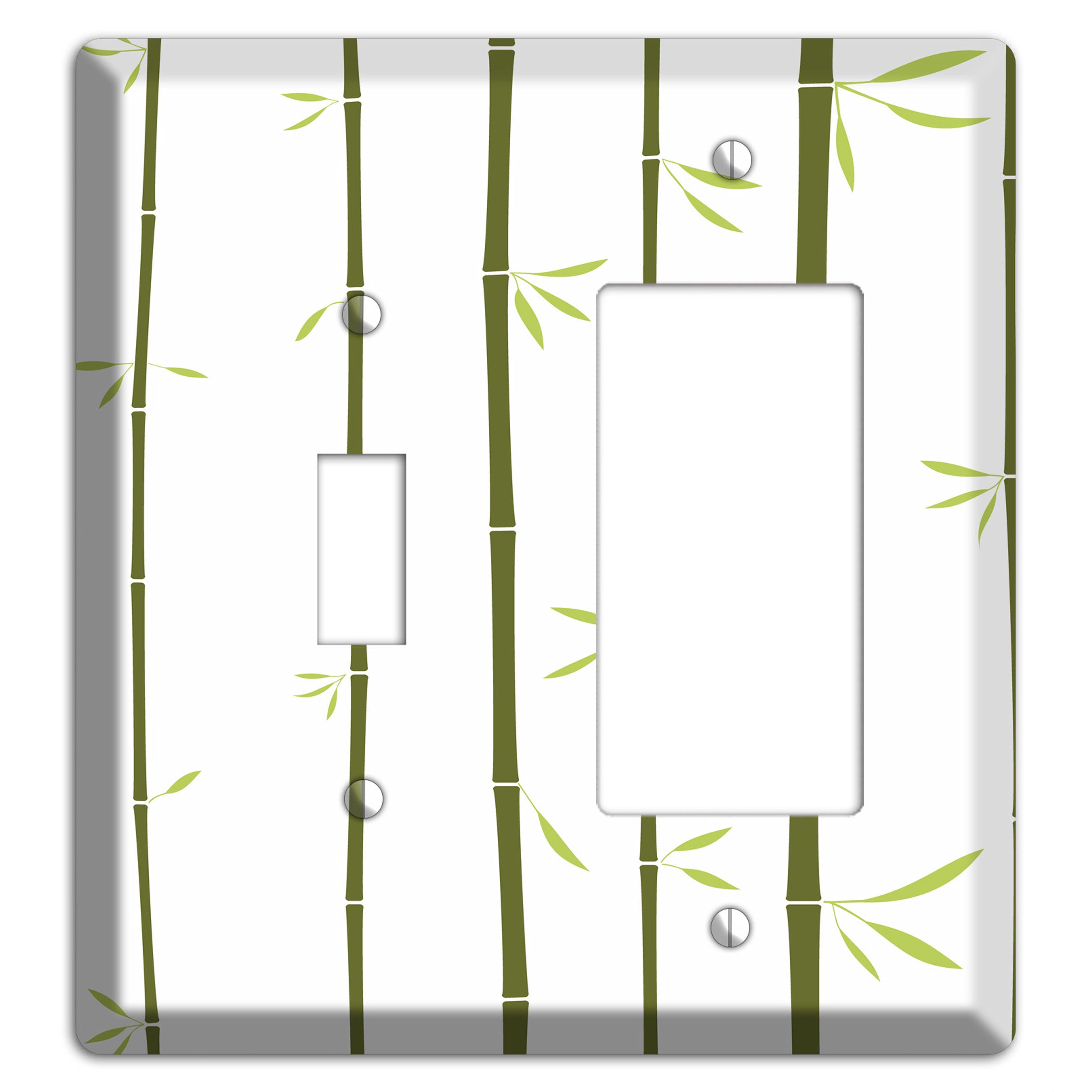 Green Bamboo Toggle / Rocker Wallplate