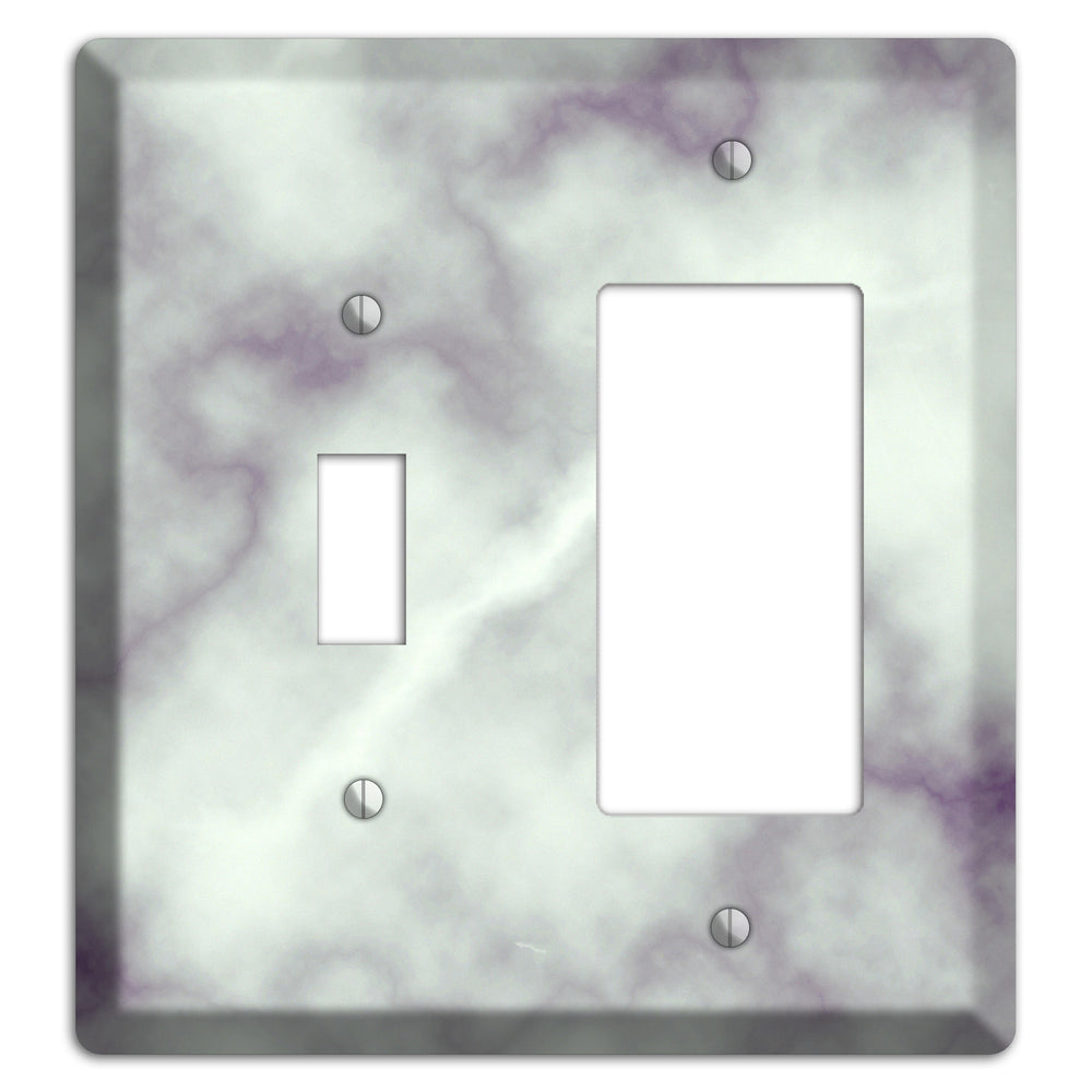 Gray Nurse Marble Toggle / Rocker Wallplate
