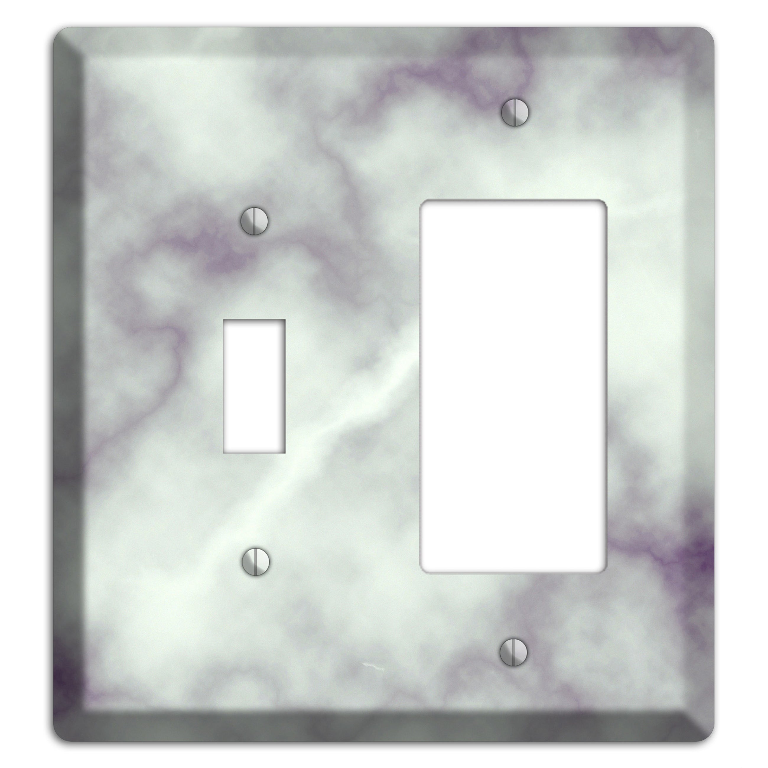 Gray Nurse Marble Toggle / Rocker Wallplate