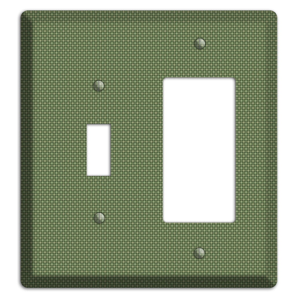 Multi Green Tiny Checkered Circles Toggle / Rocker Wallplate