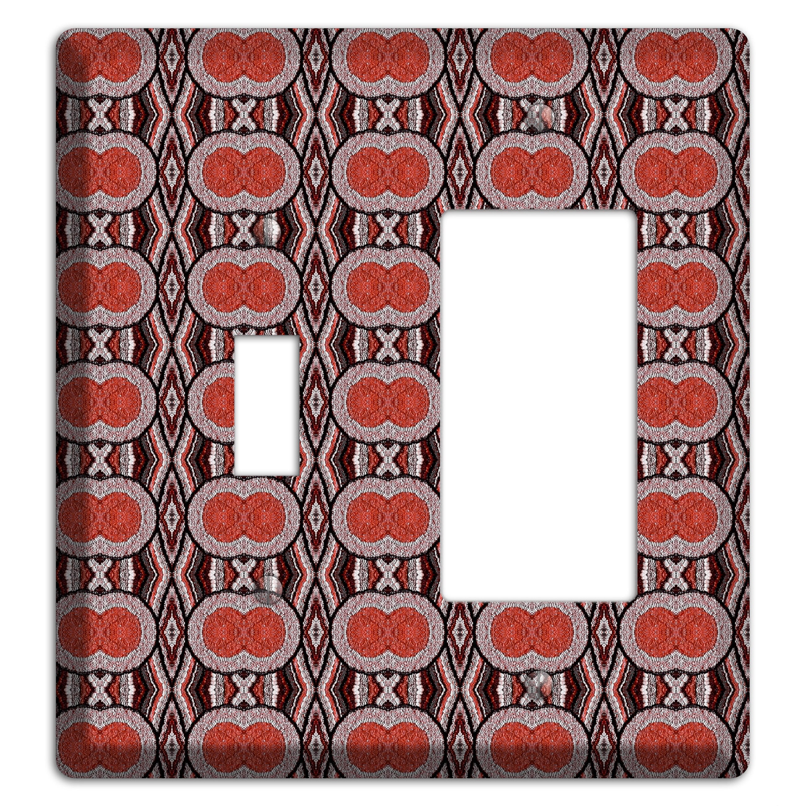 Red Tapestry Toggle / Rocker Wallplate