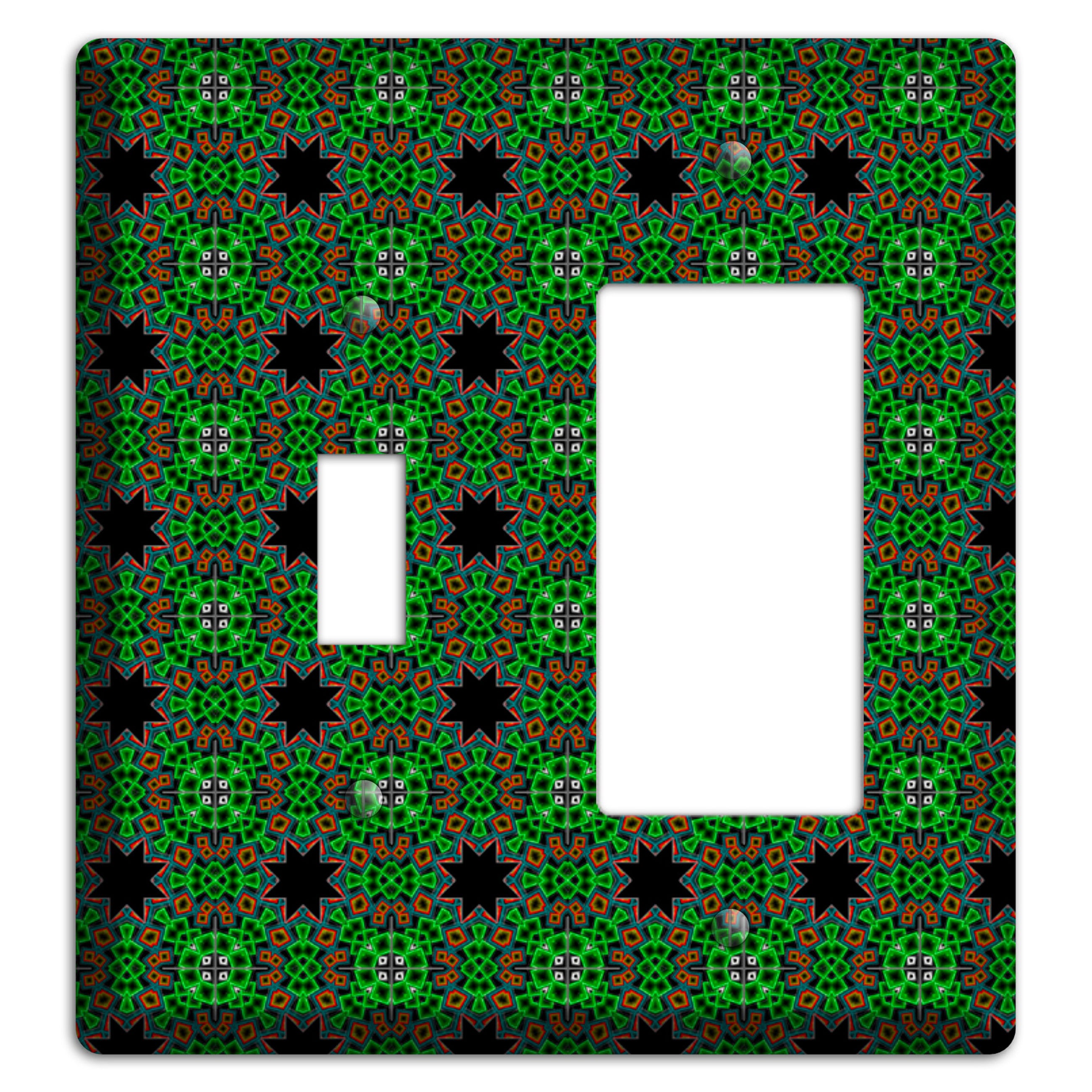 Green Foulard 2 Toggle / Rocker Wallplate
