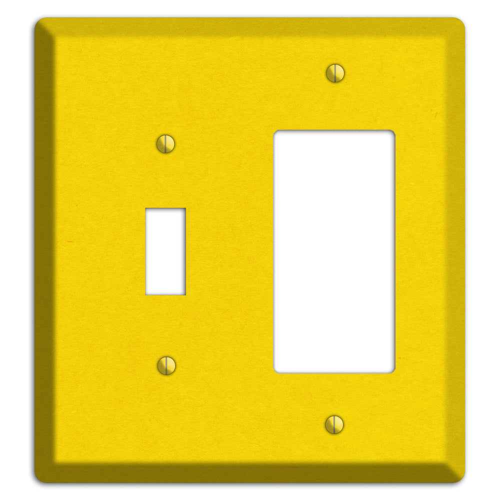 Tangerine Yellow Kraft Toggle / Rocker Wallplate