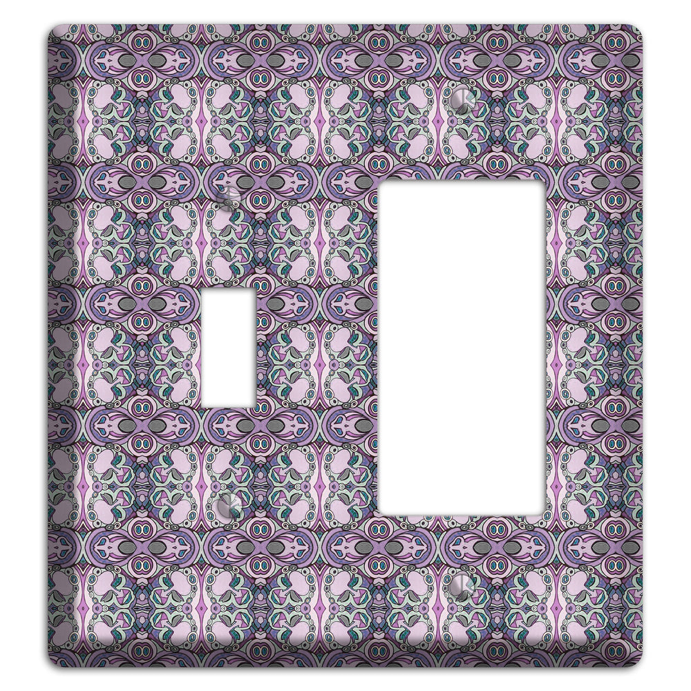 Pink Purple Sage Tapestry Toggle / Rocker Wallplate