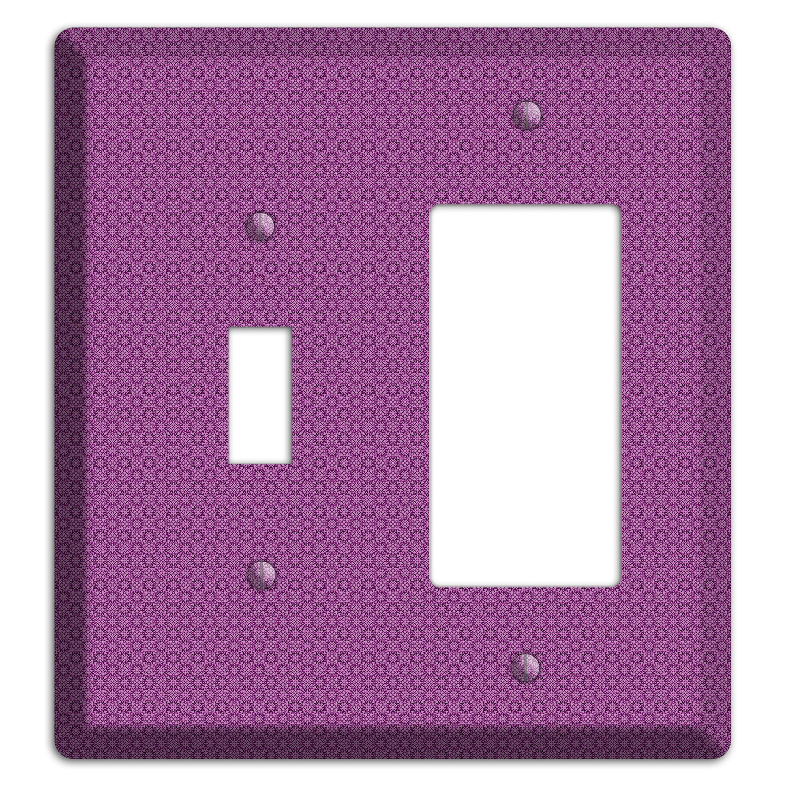 Multi Purple Foulard Toggle / Rocker Wallplate