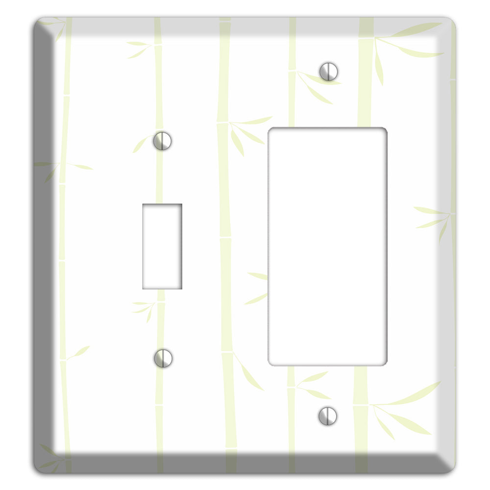 Light Green Bamboo Toggle / Rocker Wallplate