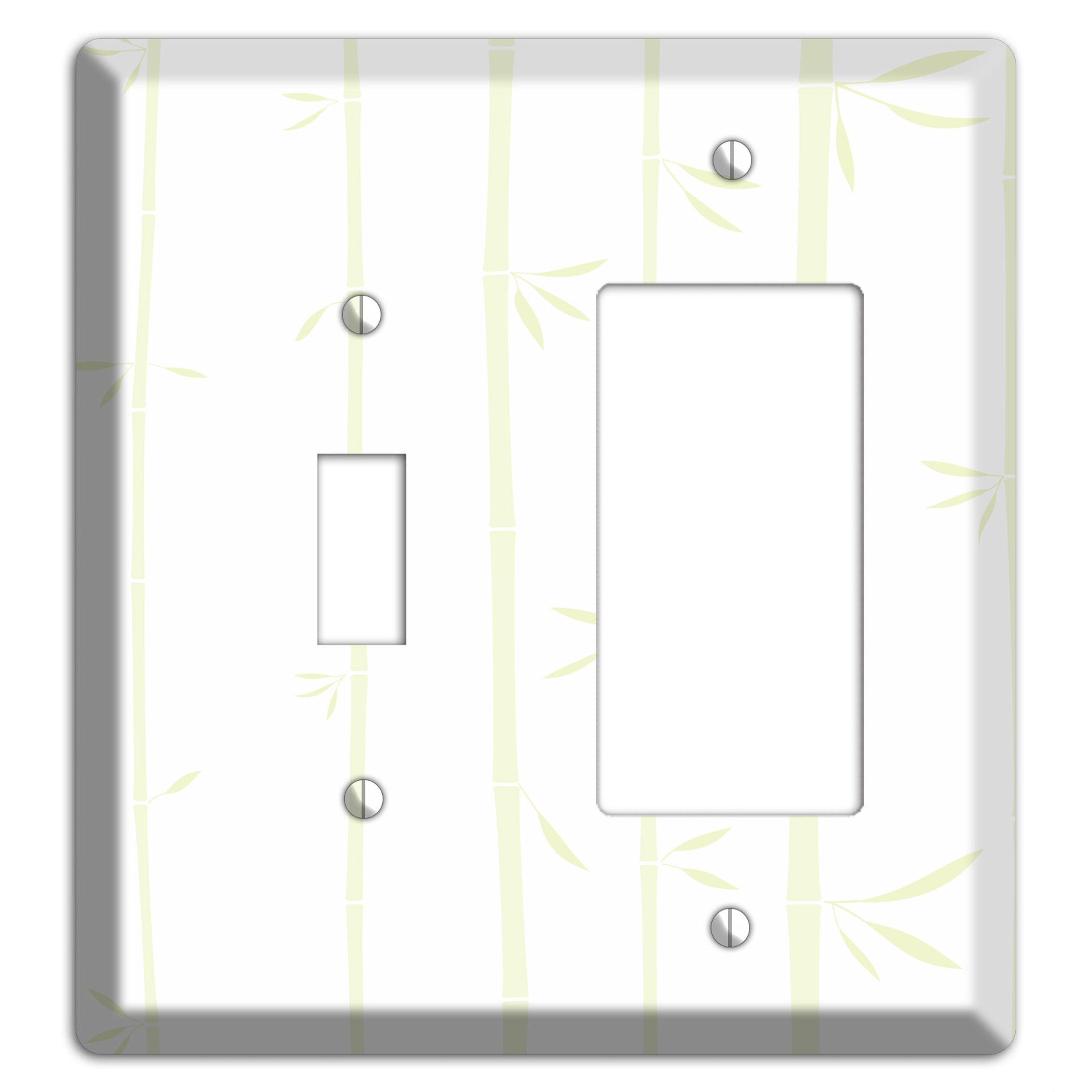 Light Green Bamboo Toggle / Rocker Wallplate