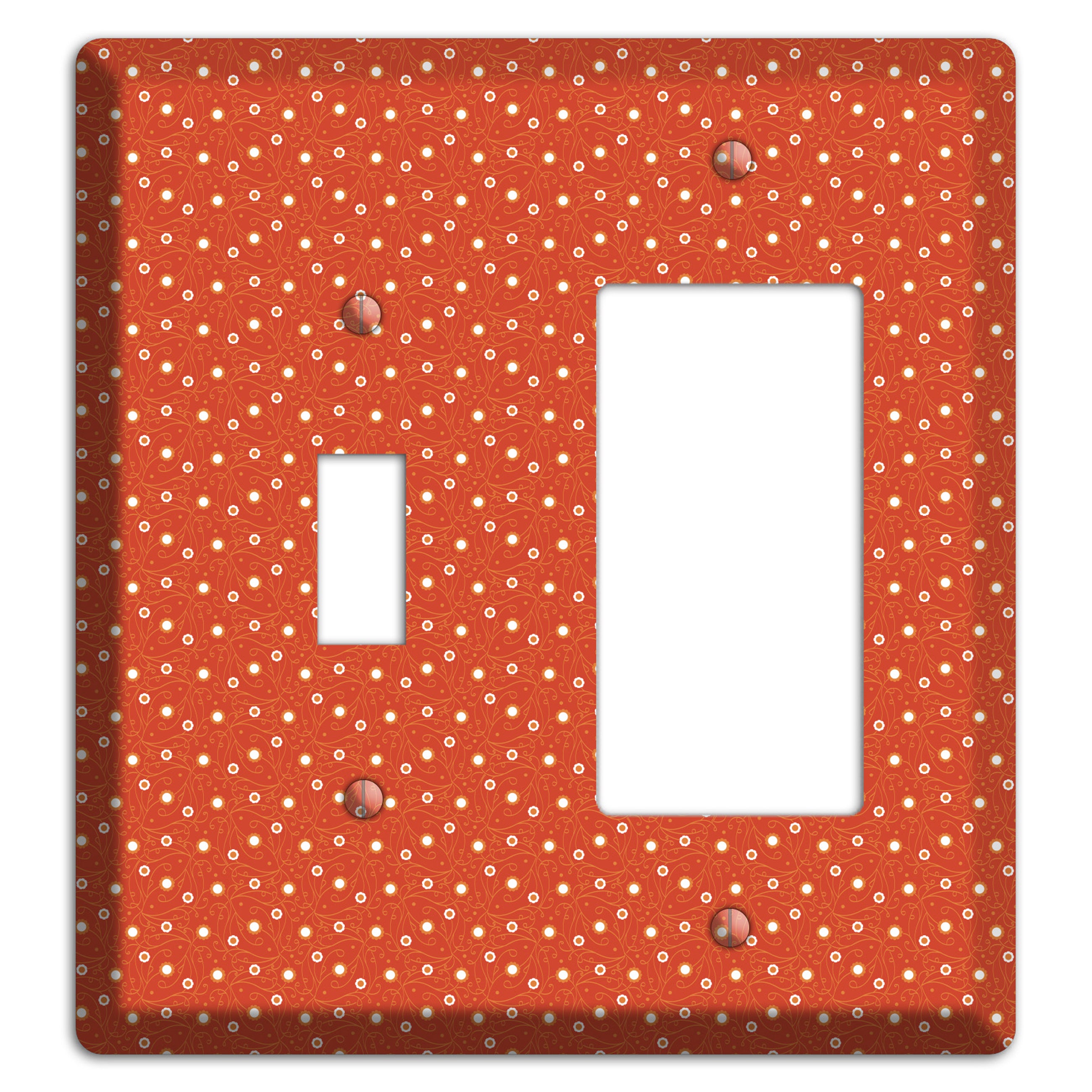 Tiny Red Vine Floral Toggle / Rocker Wallplate