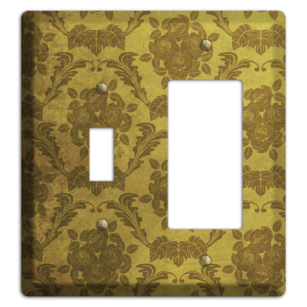 Pesto Vintage Rose Damask Toggle / Rocker Wallplate