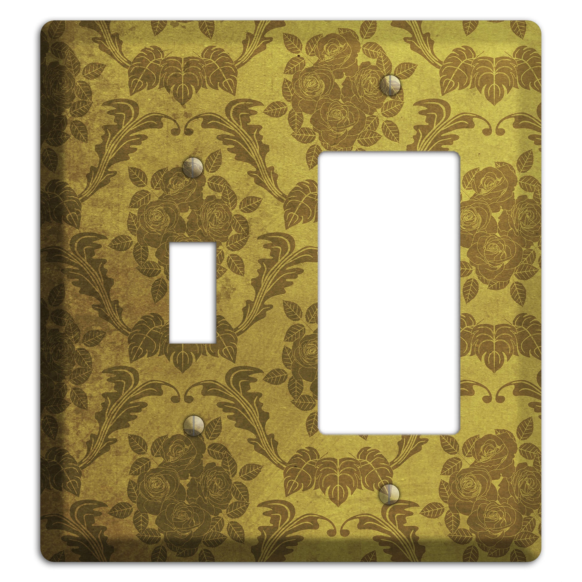 Pesto Vintage Rose Damask Toggle / Rocker Wallplate