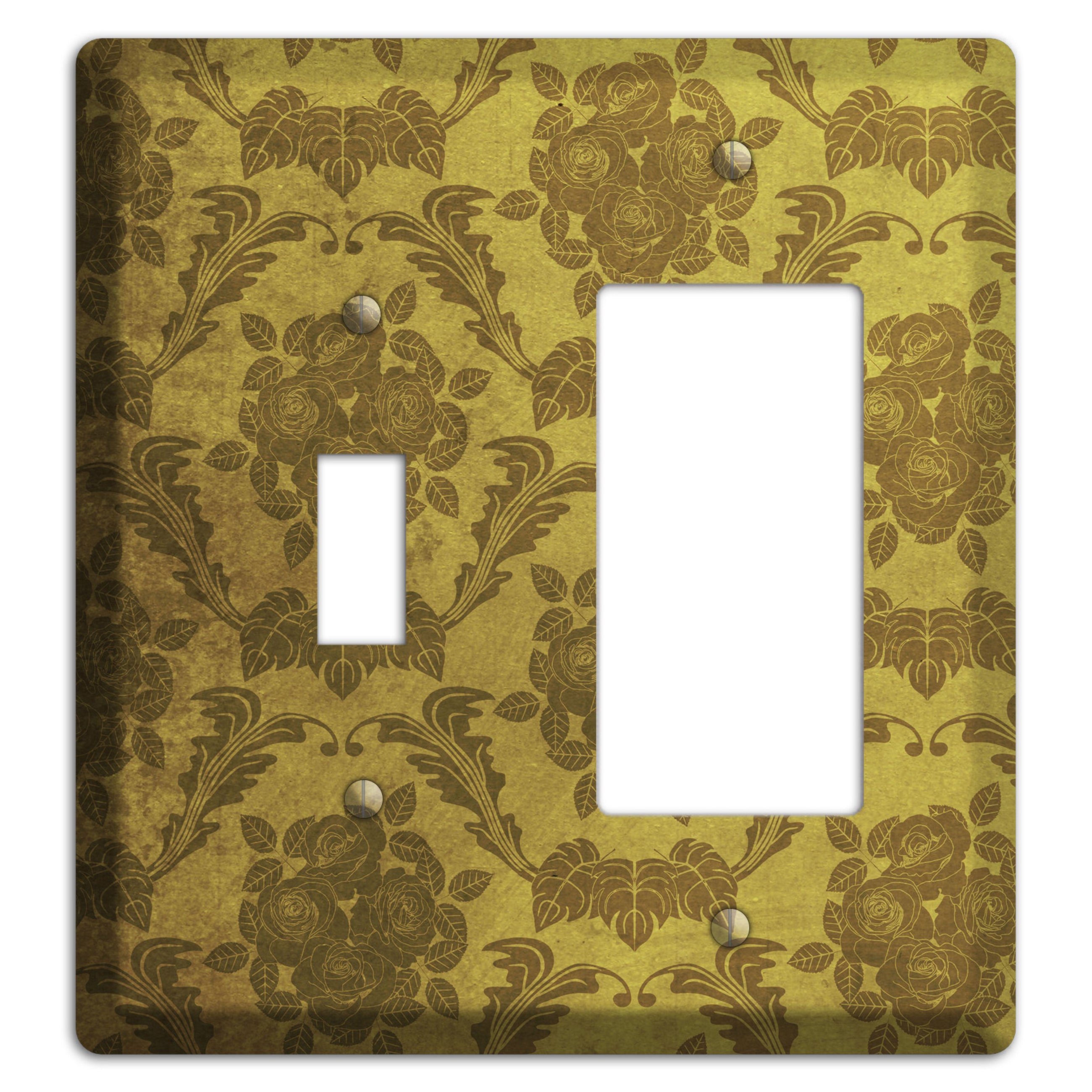 Pesto Vintage Rose Damask Toggle / Rocker Wallplate