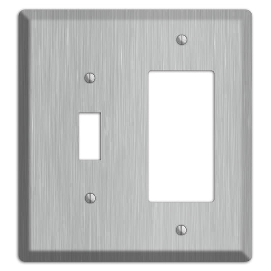 Brushed Stainless Steel Toggle / Rocker Wallplate