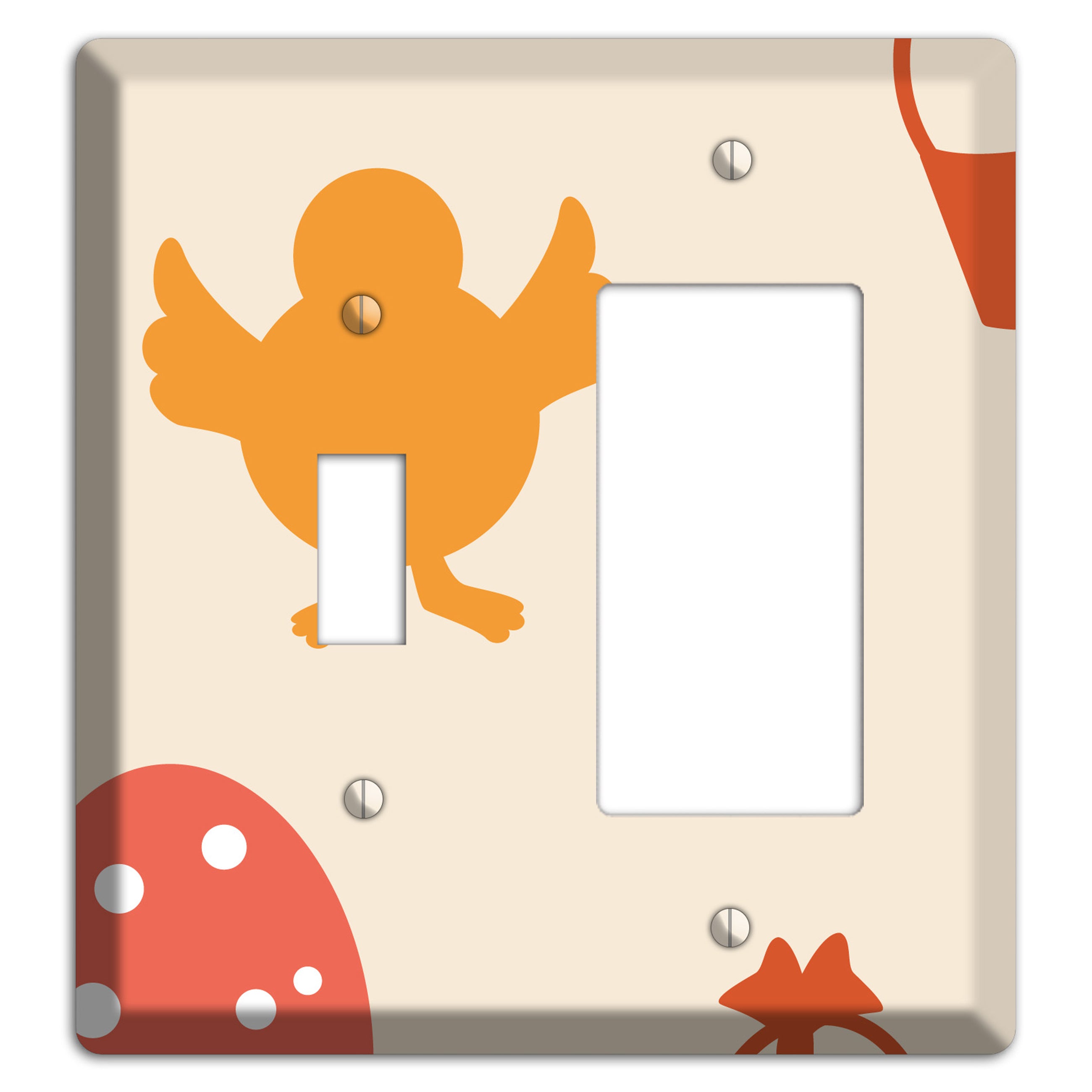 Yellow Chick Toggle / Rocker Wallplate